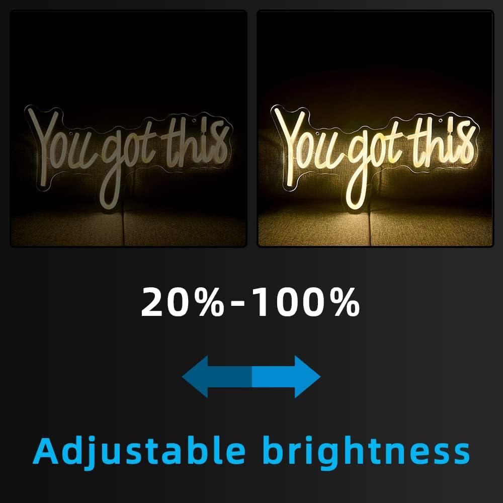 Luz LED Neón Tienes Esto Qykokok 41.91x22.86 cm USB