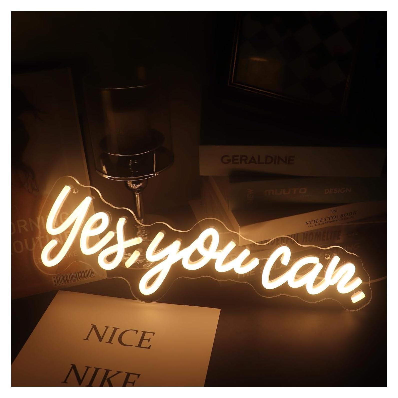 Letrero de Neón LED Nordstylee 'Sí, Puedes' 42x14 cm