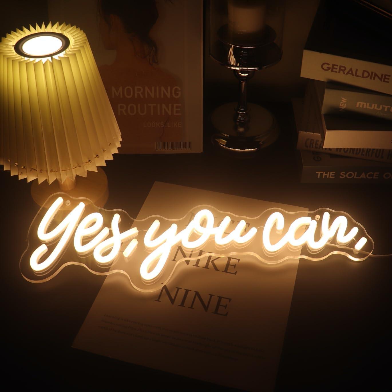 Letrero de Neón LED Nordstylee 'Sí, Puedes' 42x14 cm