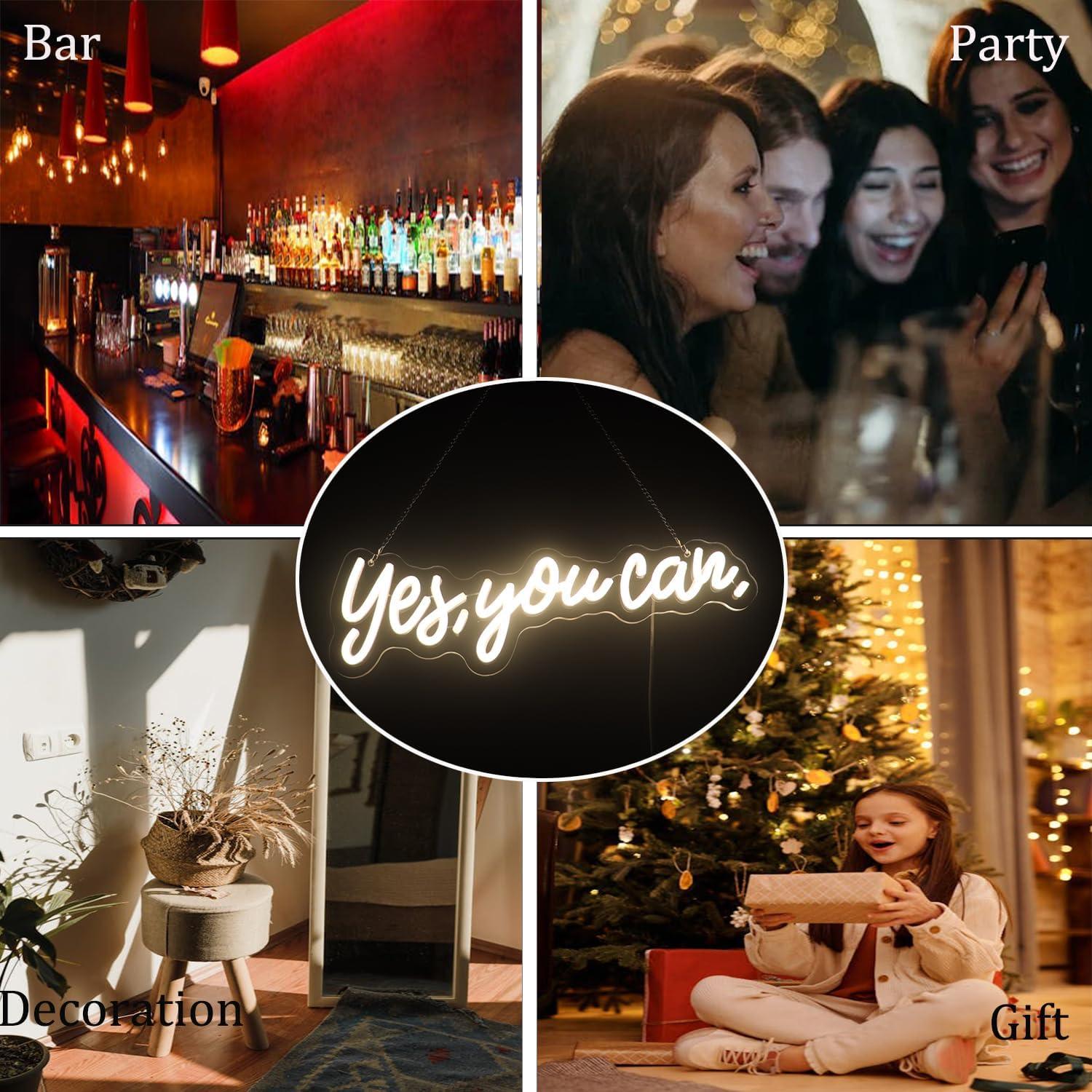 Letrero de Neón LED Nordstylee 'Sí, Puedes' 42x14 cm