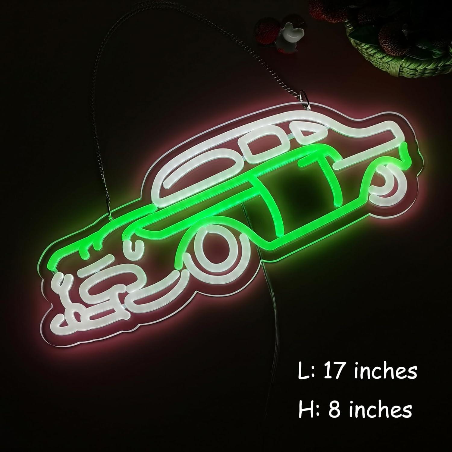 Cartel de Neón Coche Clásico vgvlgnss 43x20 cm USB