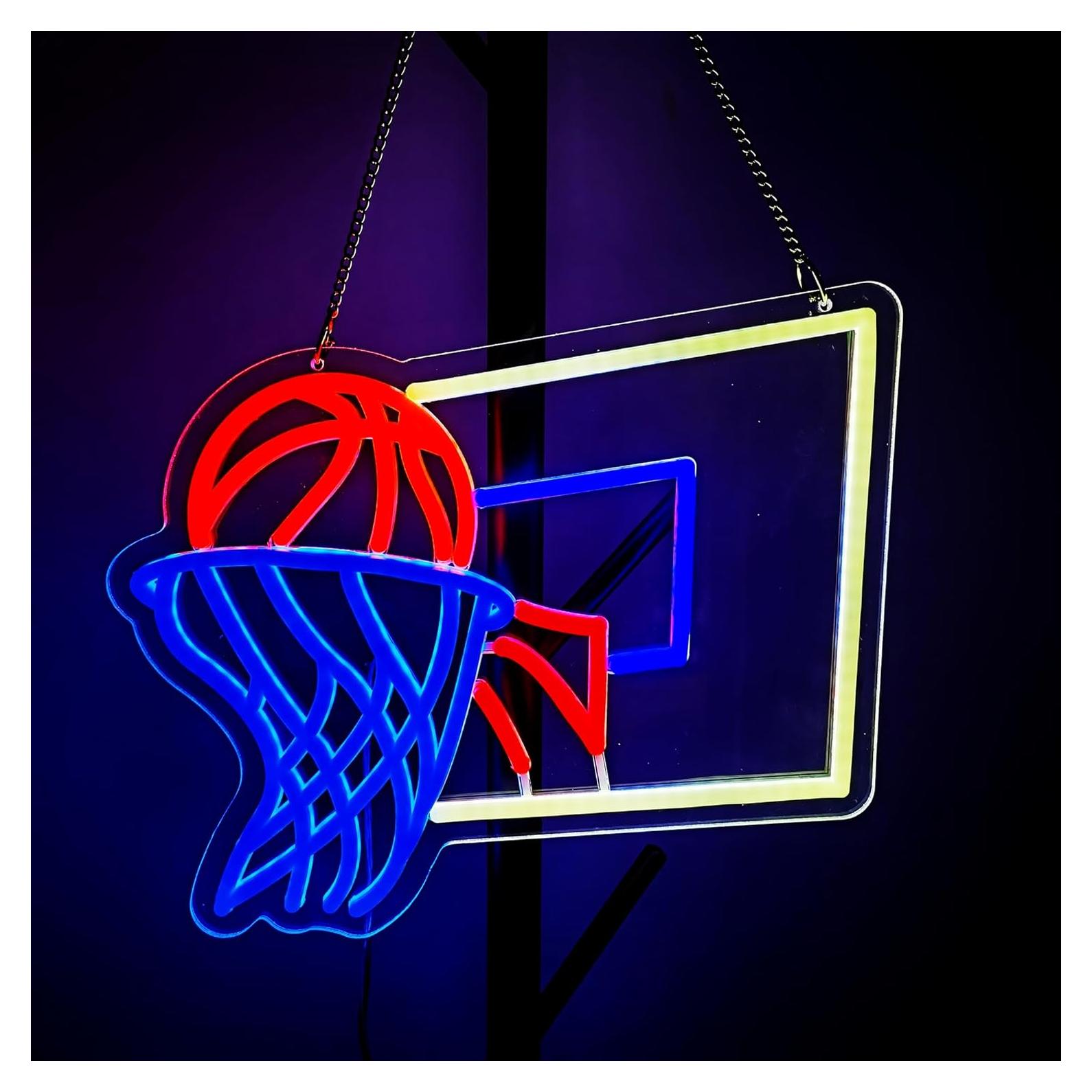 Cartel de Neón Baloncesto ASIUXIRS 35.56 cm con Cadena