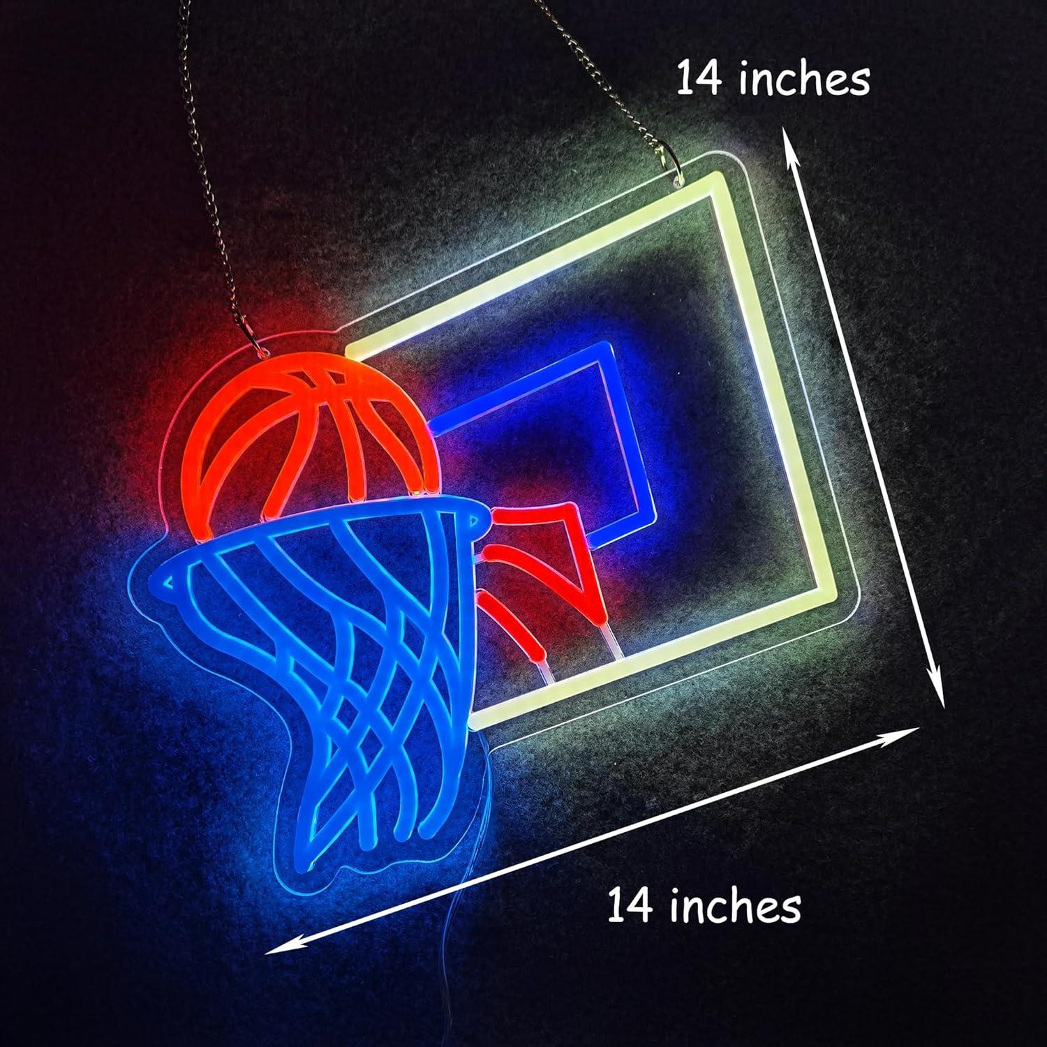 Cartel de Neón Baloncesto ASIUXIRS 35.56 cm con Cadena