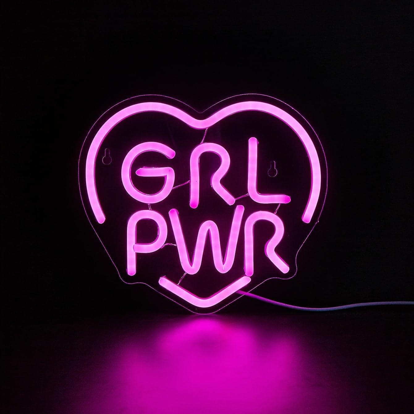Luz de Neón LED Poder Femenino Cusgazy 22.5x20 cm USB