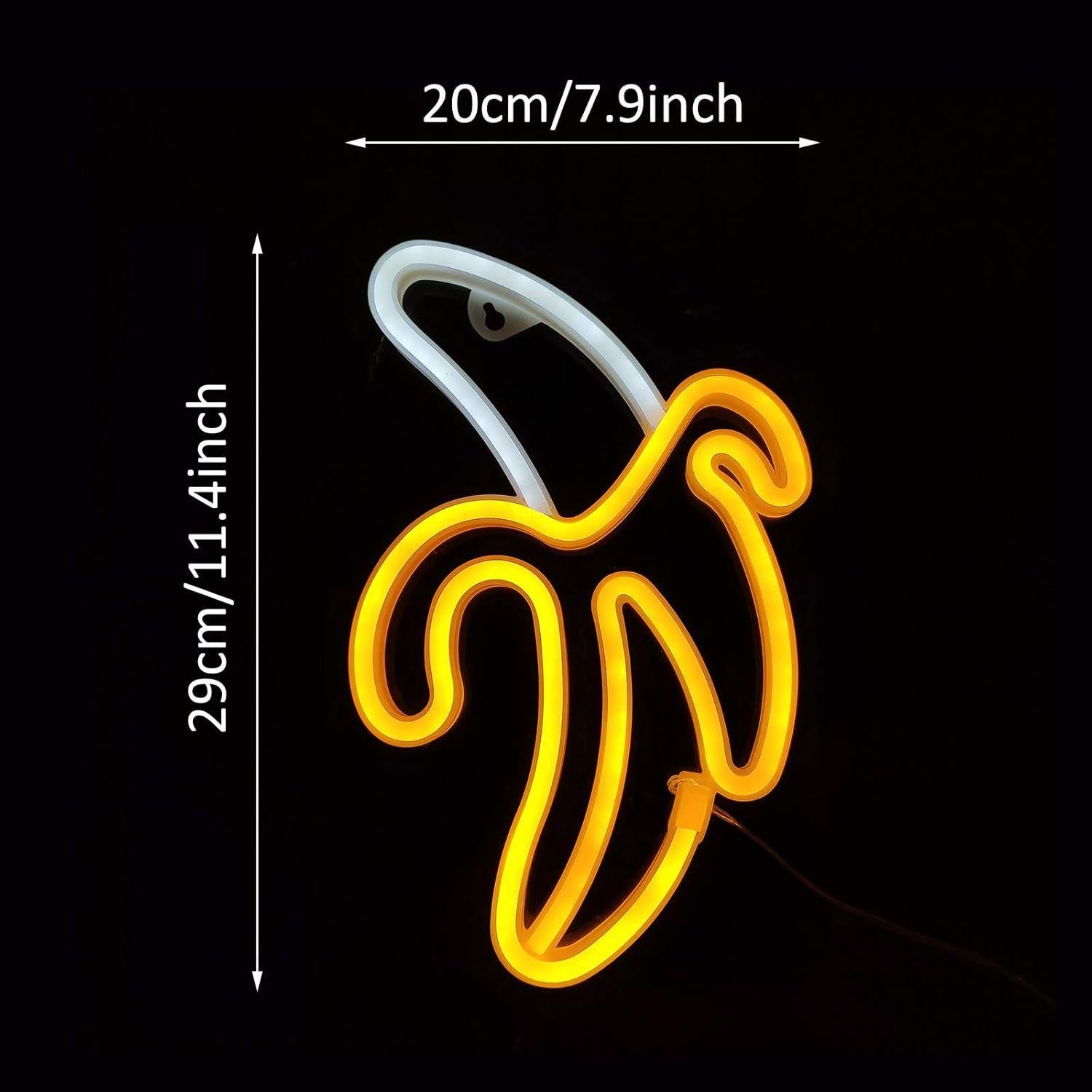 Luz Neón Decorativa Plátano ENUOLI USB/Batería 30.5cm