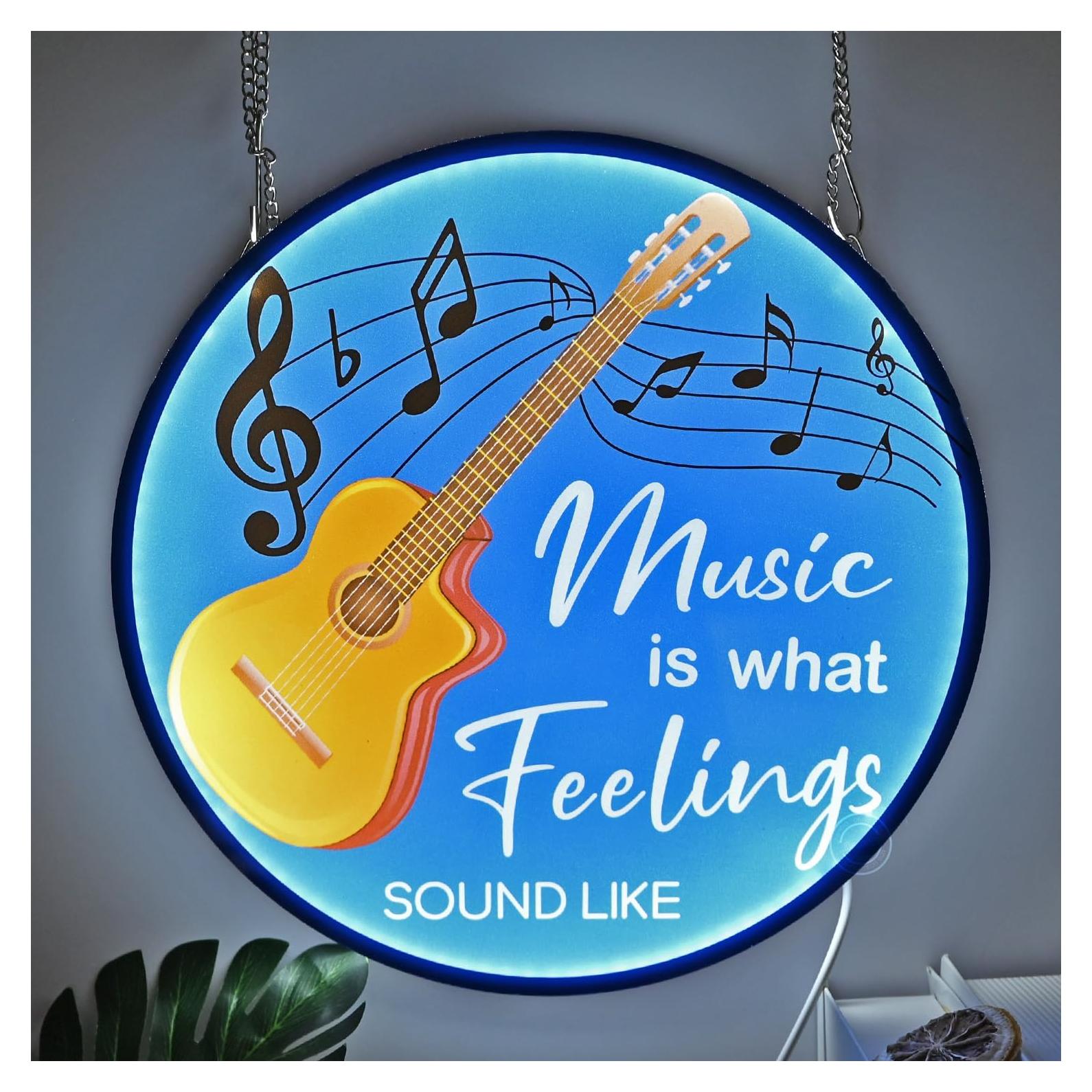 Letrero de Neón Britrio Guitarra 30 cm Luz LED Decorativa