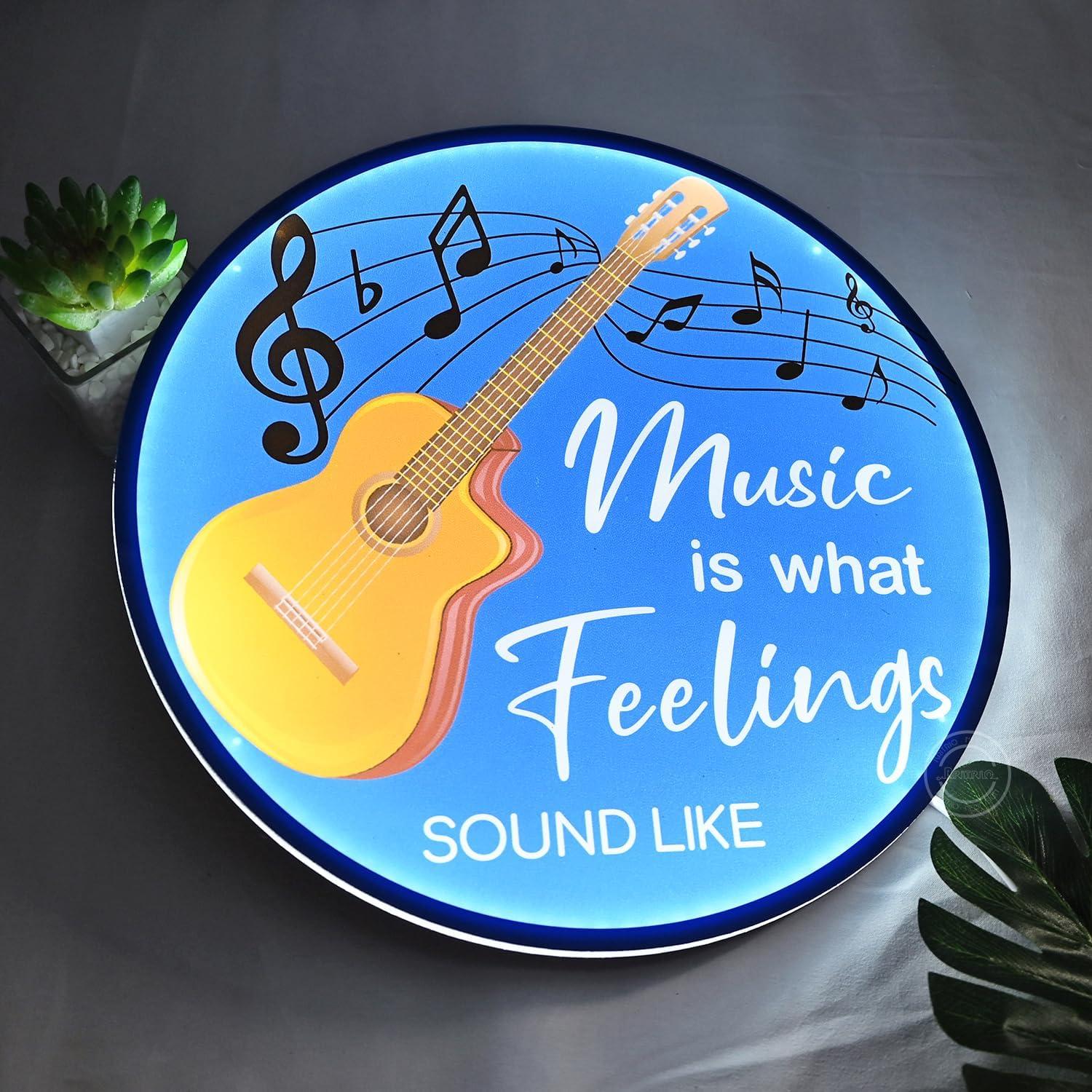 Letrero de Neón Britrio Guitarra 30 cm Luz LED Decorativa