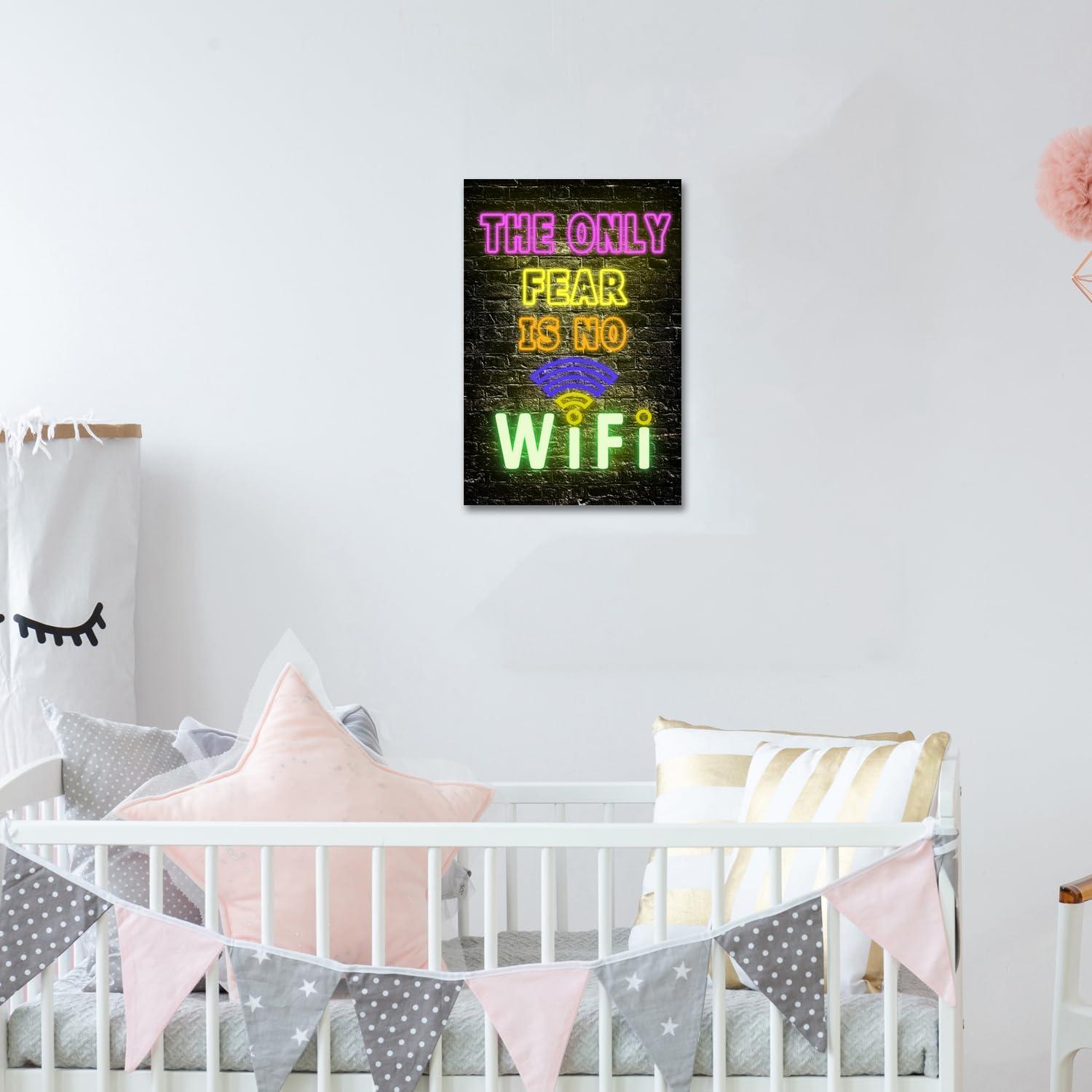 Arte de Pared Lienzo Retro FENSOKSOI 40x60 cm Luces Neón