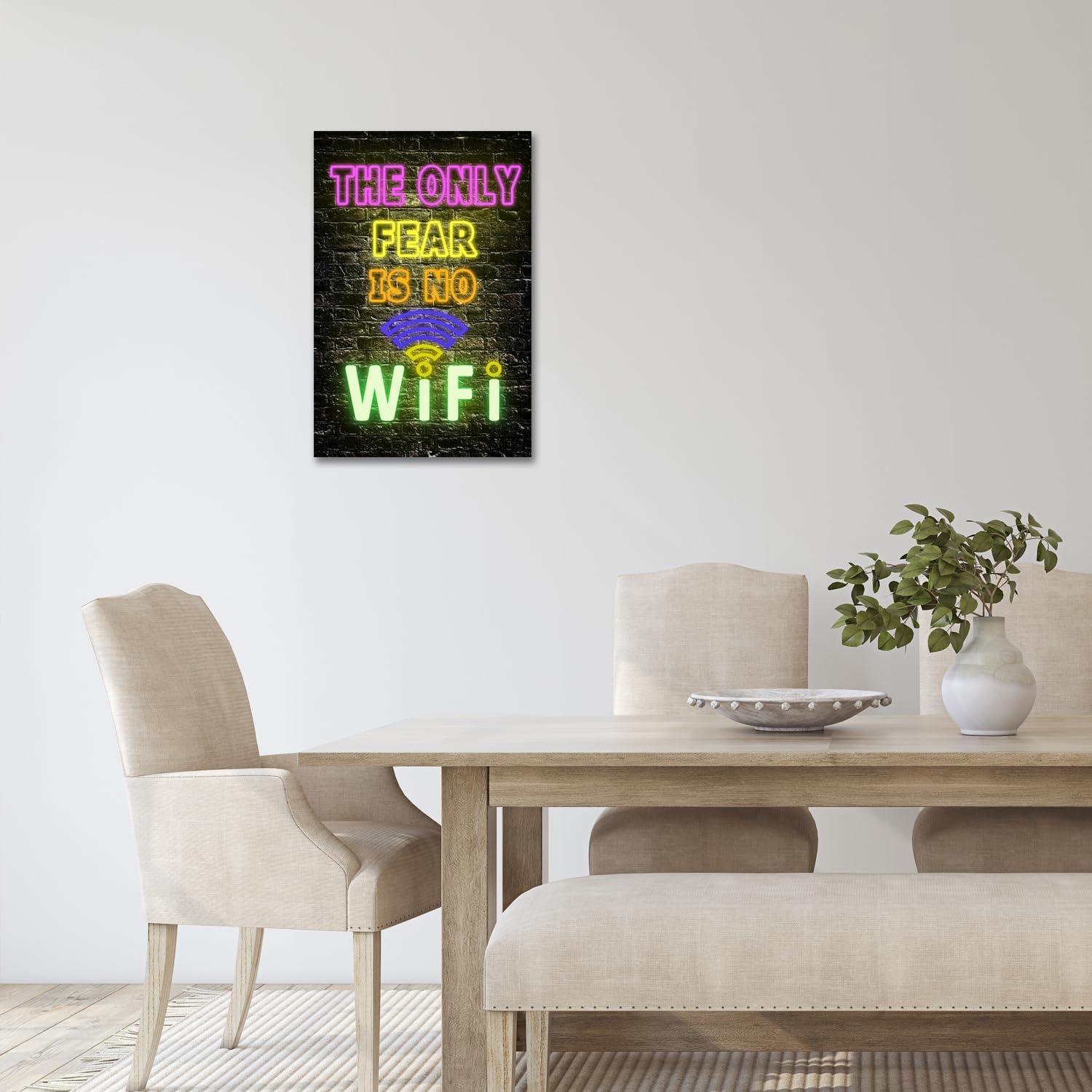 Arte de Pared Lienzo Retro FENSOKSOI 40x60 cm Luces Neón