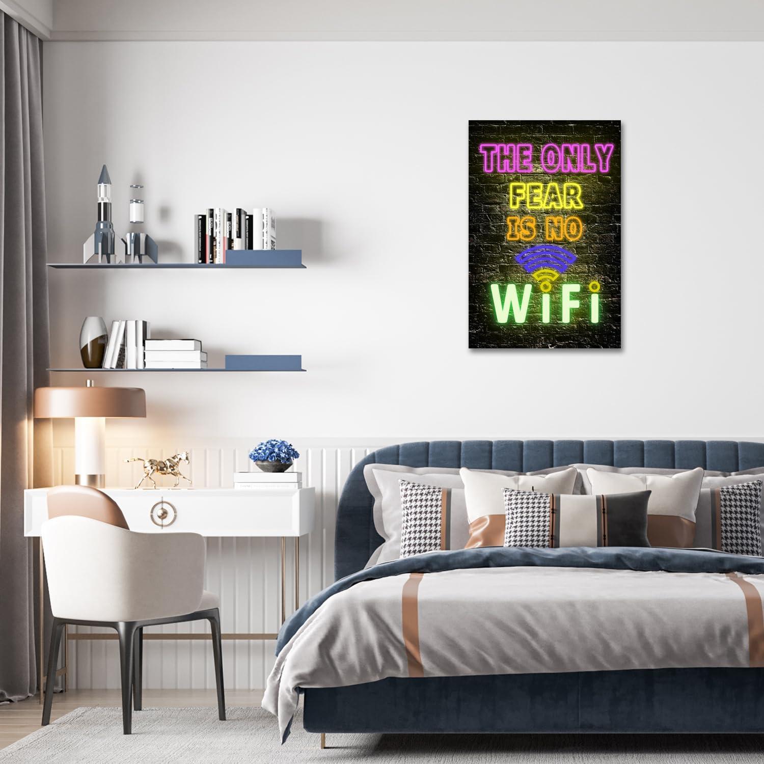 Arte de Pared Lienzo Retro FENSOKSOI 40x60 cm Luces Neón