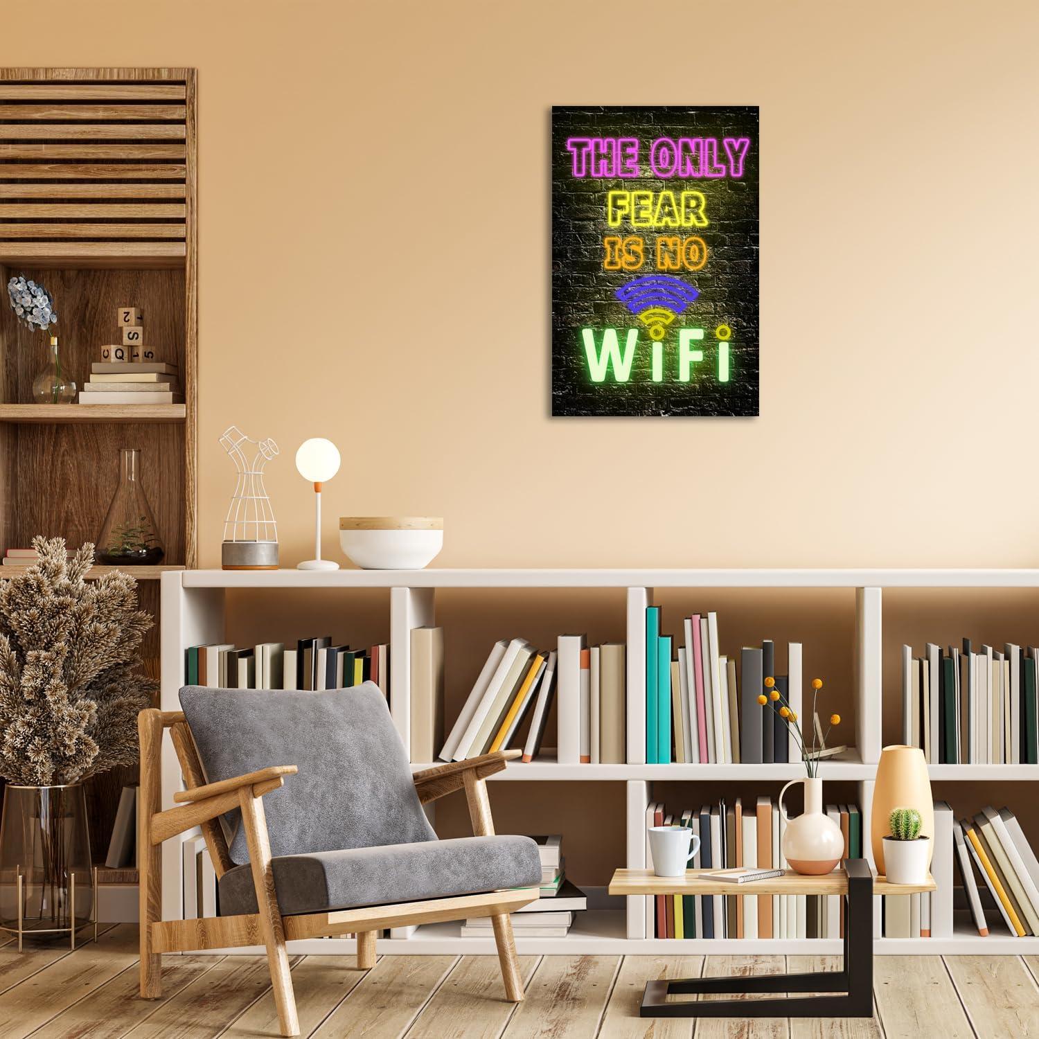 Arte de Pared Lienzo Retro FENSOKSOI 40x60 cm Luces Neón