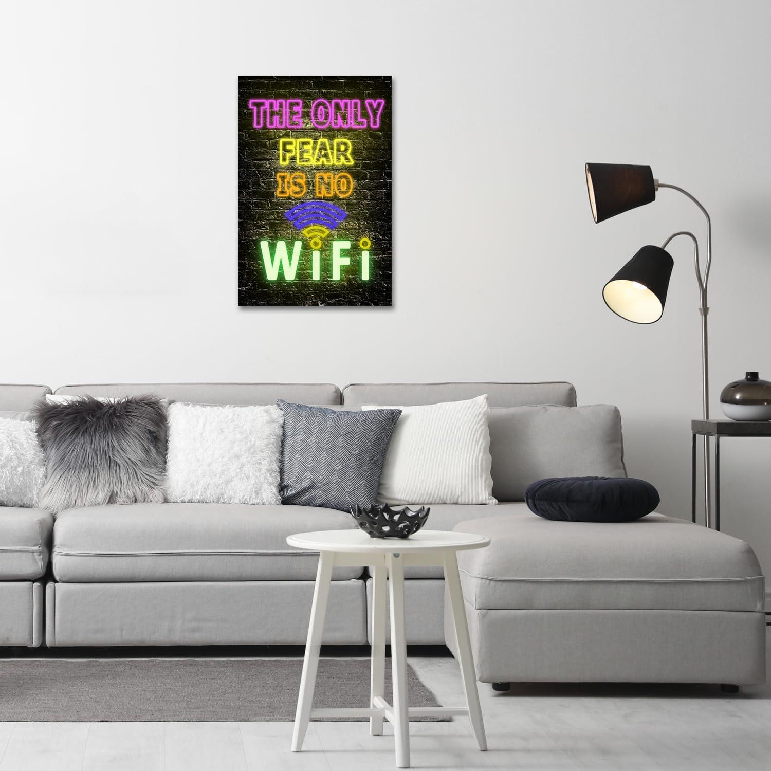 Arte de Pared Lienzo Retro FENSOKSOI 40x60 cm Luces Neón