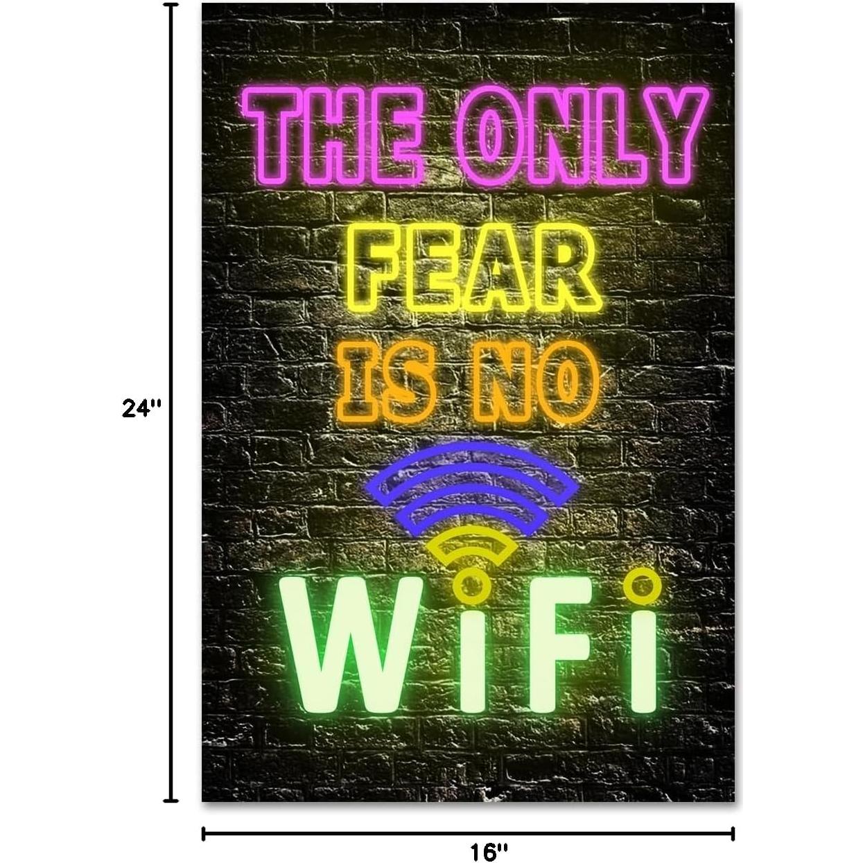 Arte de Pared Lienzo Retro FENSOKSOI 40x60 cm Luces Neón