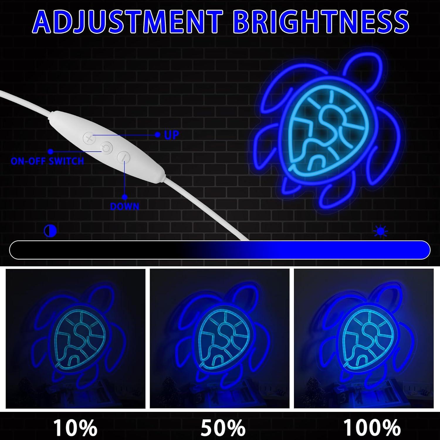 Lámpara de Pared Tortuga Marina Azul GTOTd - Luz LED Decorativa