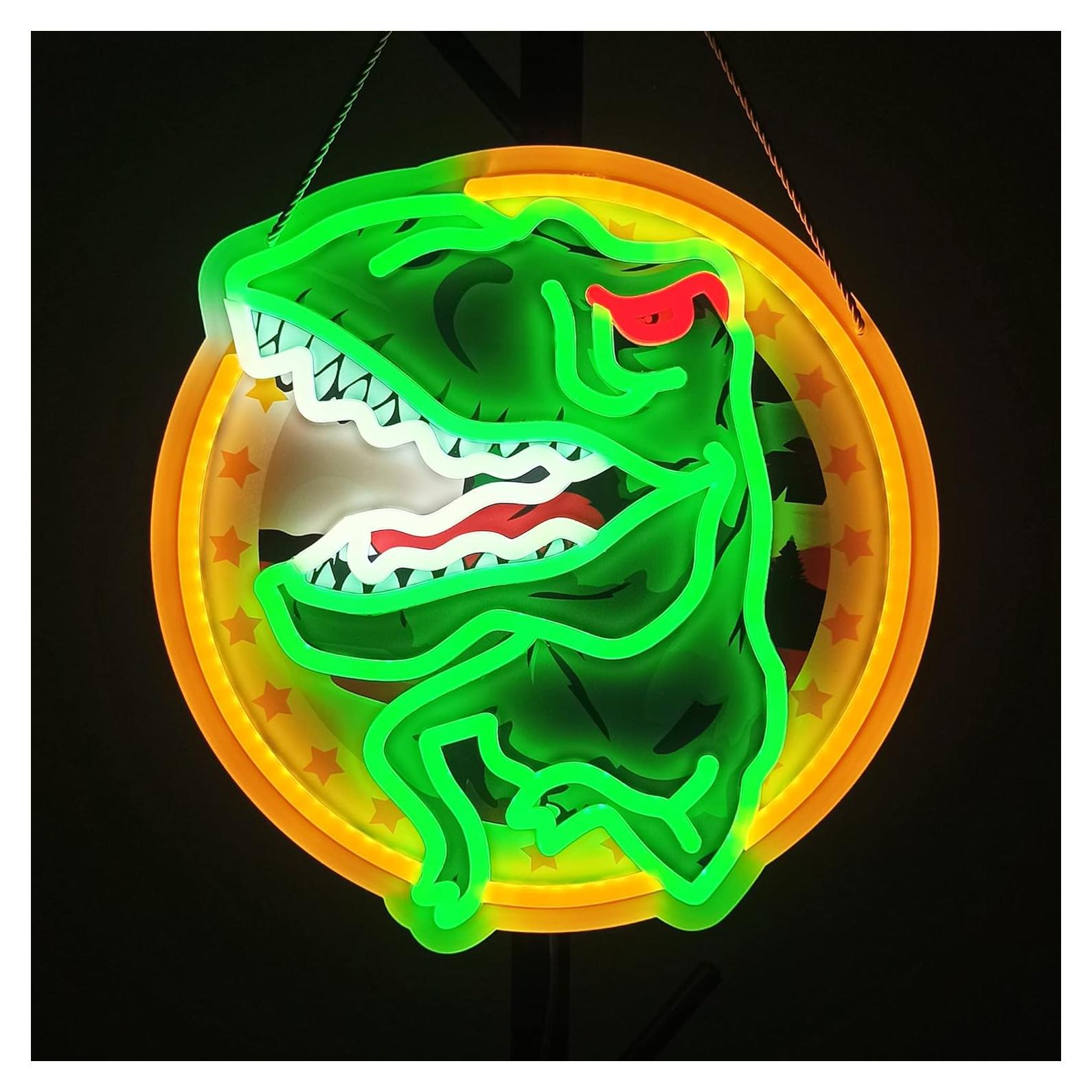 Letrero de Neón Tyrannosaurus Rex 33x33cm para Pared