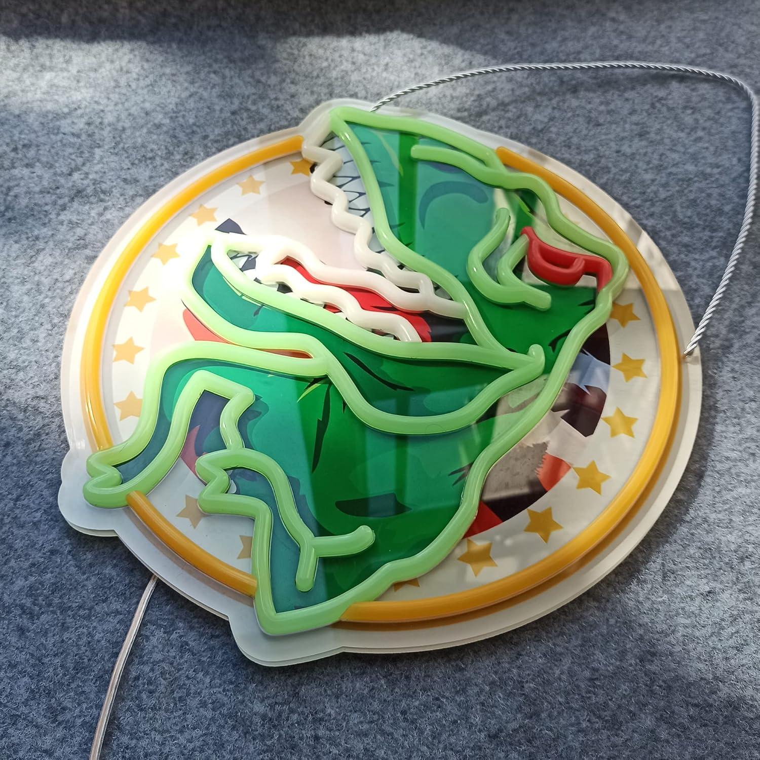 Letrero de Neón Tyrannosaurus Rex 33x33cm para Pared