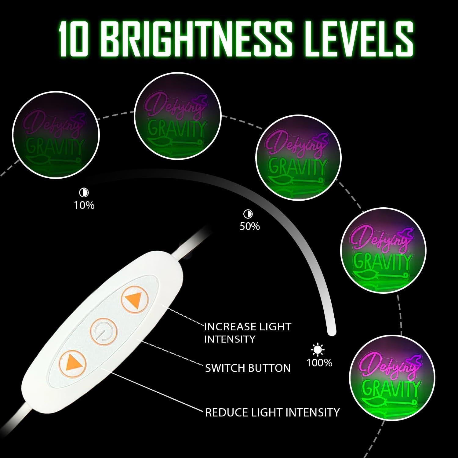 Cartel de Neón Bruja Jeanchrl Dimmable 42.8x33.2cm