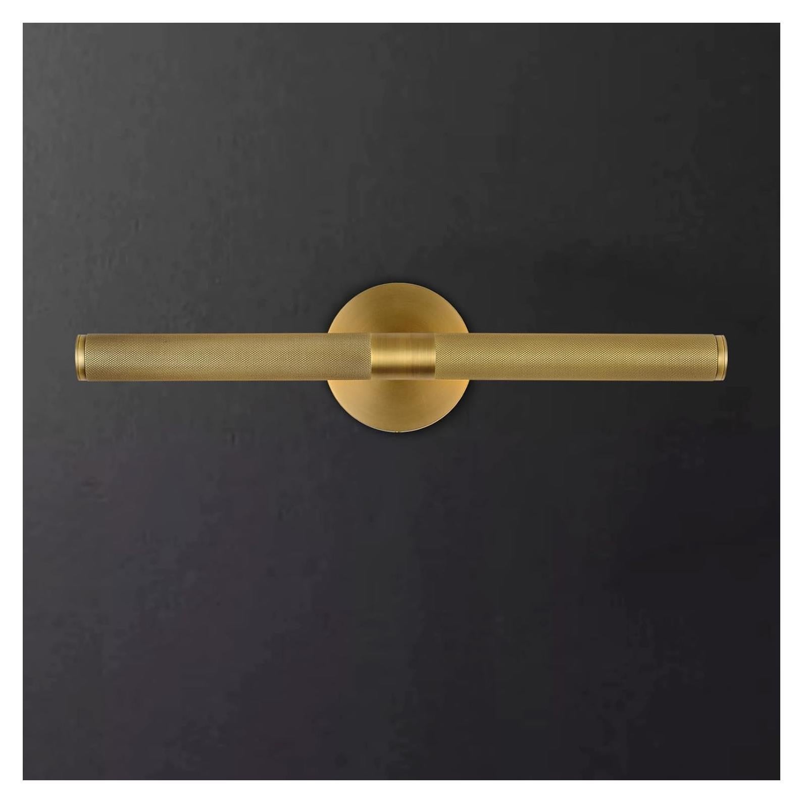 Aplique de Pared de Latón 19" (48.3 cm) Knurldon con Bombillas