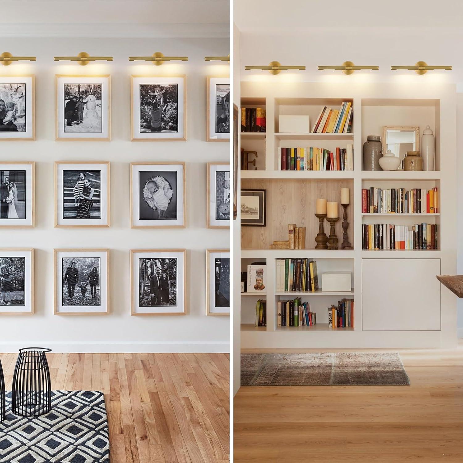 Aplique de Pared de Latón 19" (48.3 cm) Knurldon con Bombillas