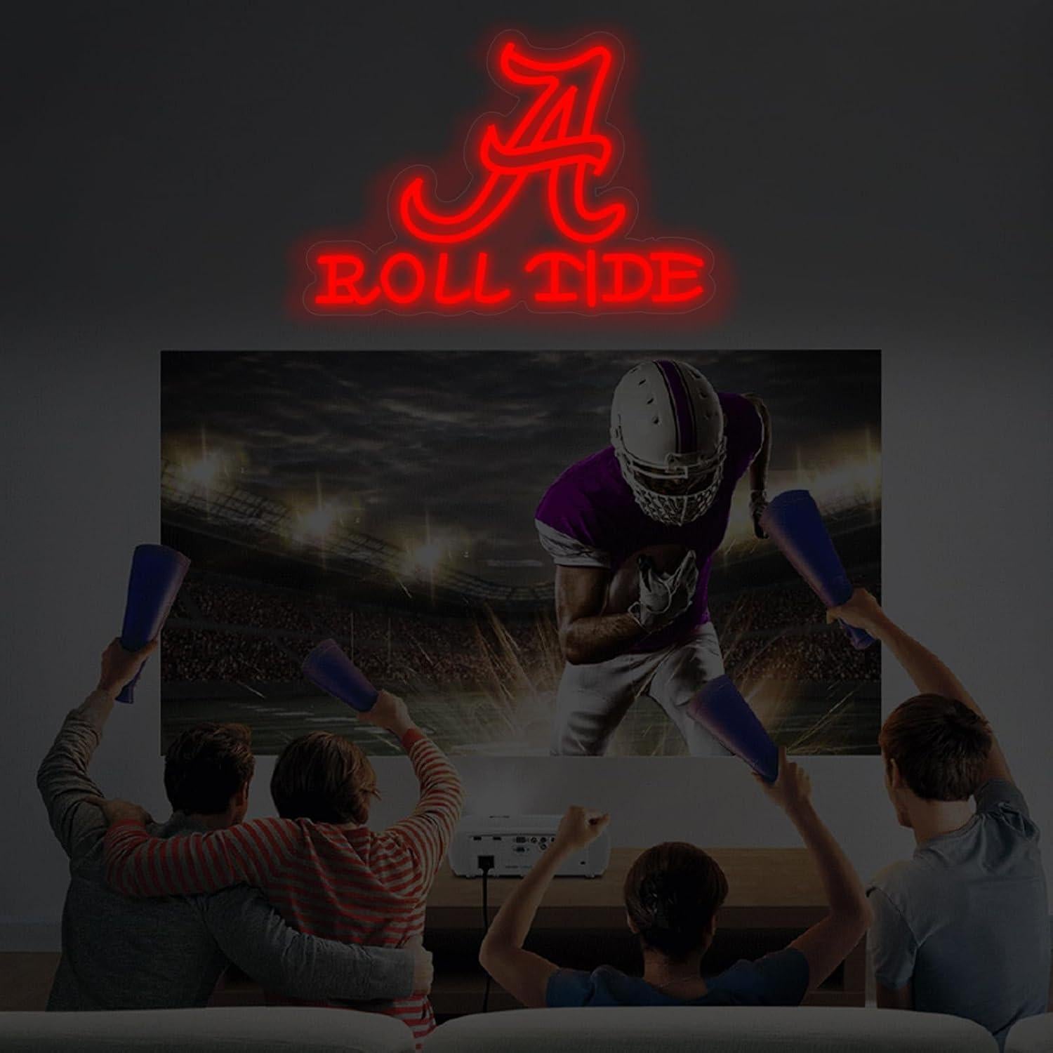 Cartel de Neón LED Roll Tide 41.91x30.48cm para Decoración