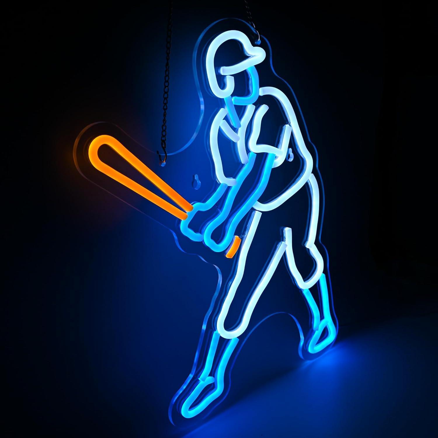 Luz de Neón LED de Béisbol RedGloBee 42.4x33 cm USB