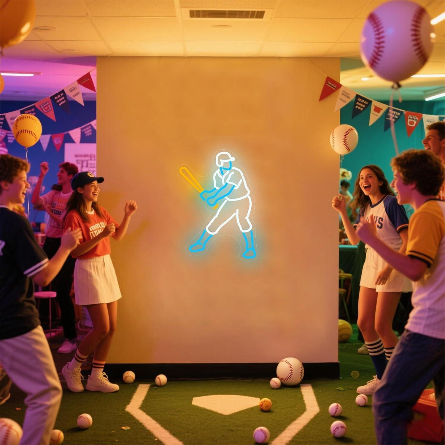 Luz de Neón LED de Béisbol RedGloBee 42.4x33 cm USB