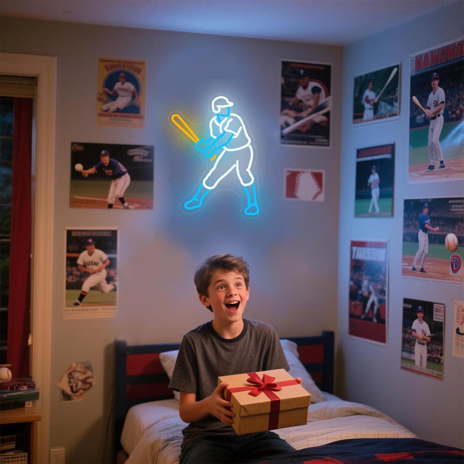 Luz de Neón LED de Béisbol RedGloBee 42.4x33 cm USB