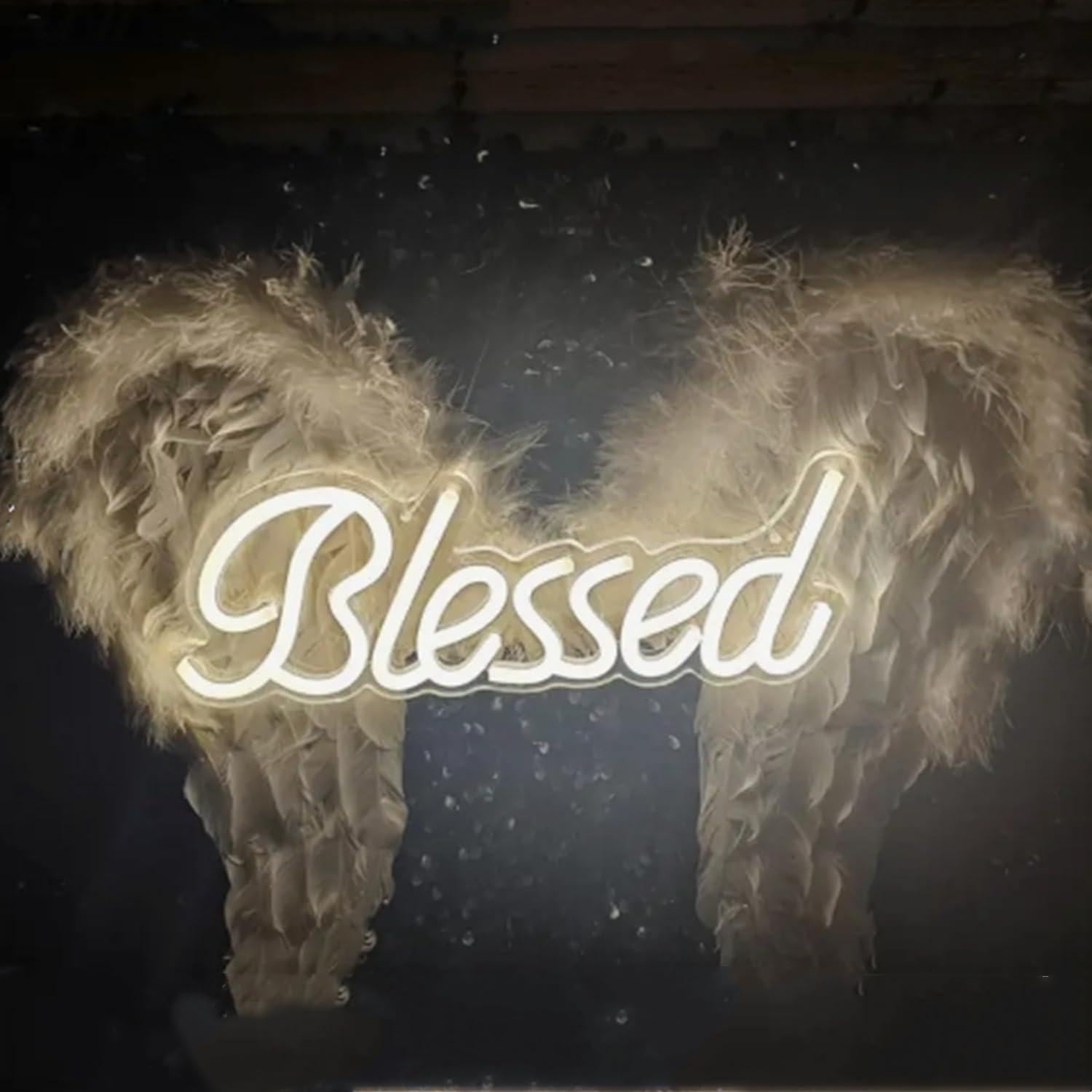 Letrero de Neón LED Dimmable HFHungkeong 43x18cm Blanco Cálido