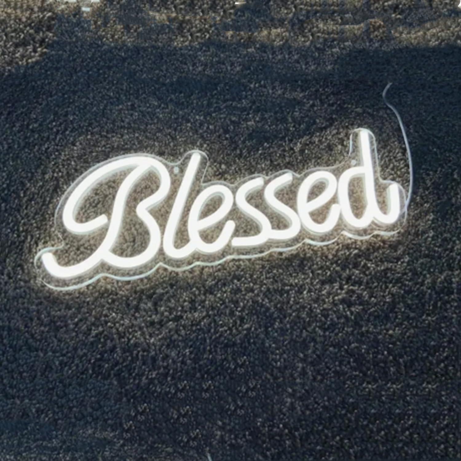 Letrero de Neón LED Dimmable HFHungkeong 43x18cm Blanco Cálido