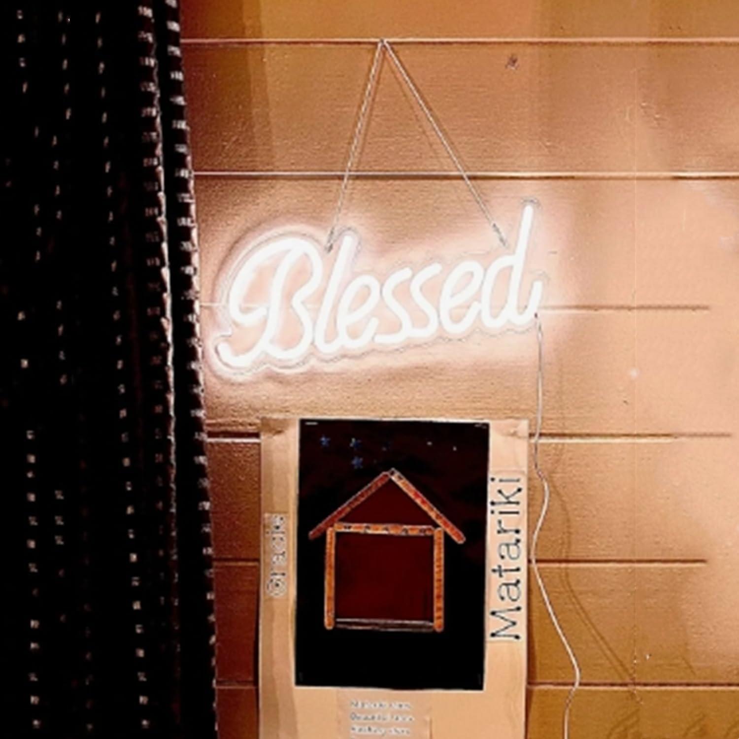 Letrero de Neón LED Dimmable HFHungkeong 43x18cm Blanco Cálido