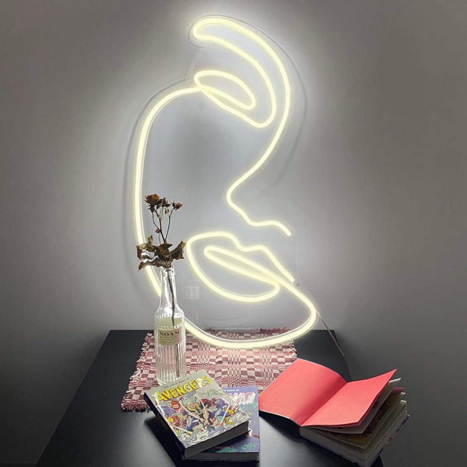 Letrero de Neón Cara CocooTu 32x43 cm Luz LED Decorativa