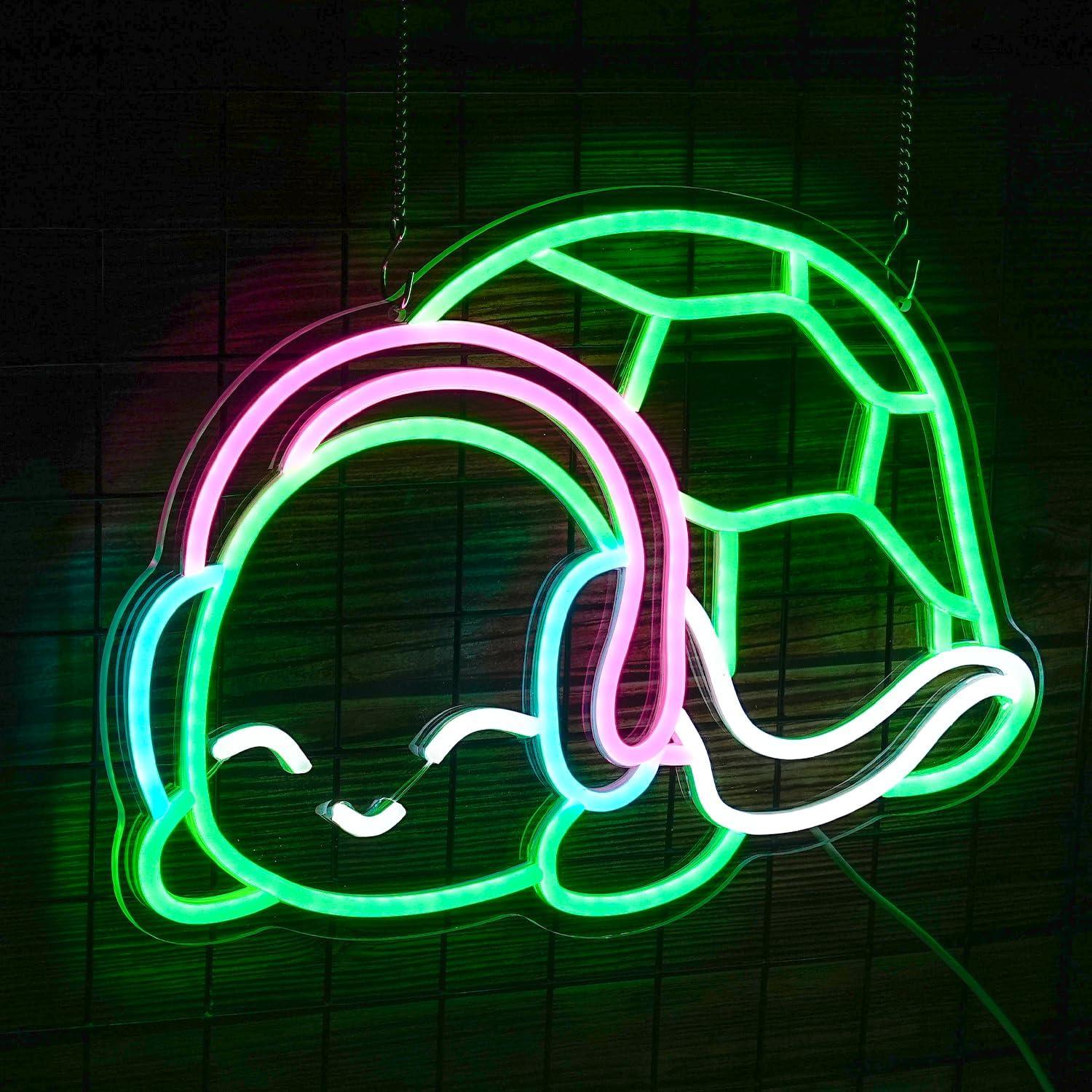 Luz de Neón Tortuga LED LISIGNVE 40.9x29 cm Regulable