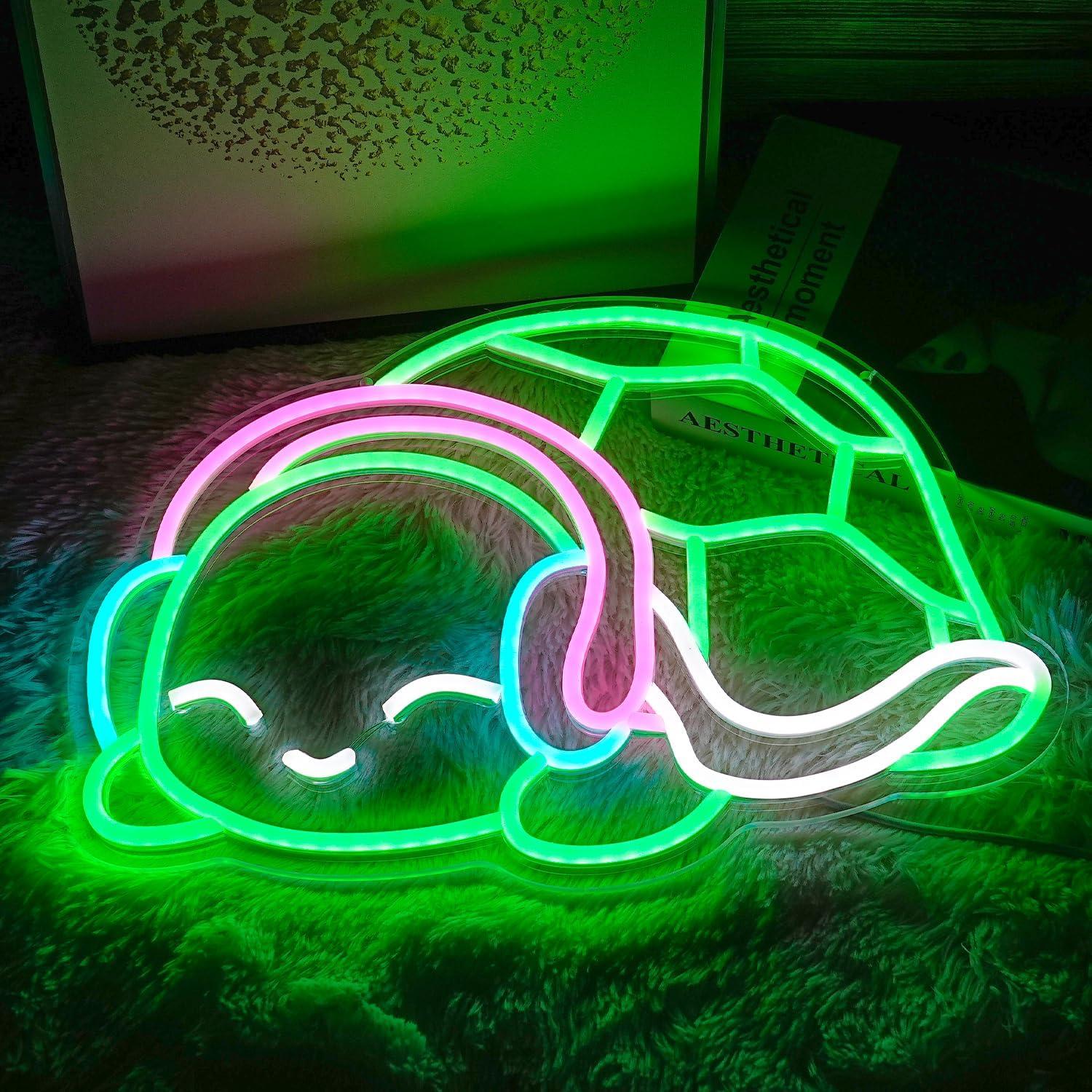 Luz de Neón Tortuga LED LISIGNVE 40.9x29 cm Regulable