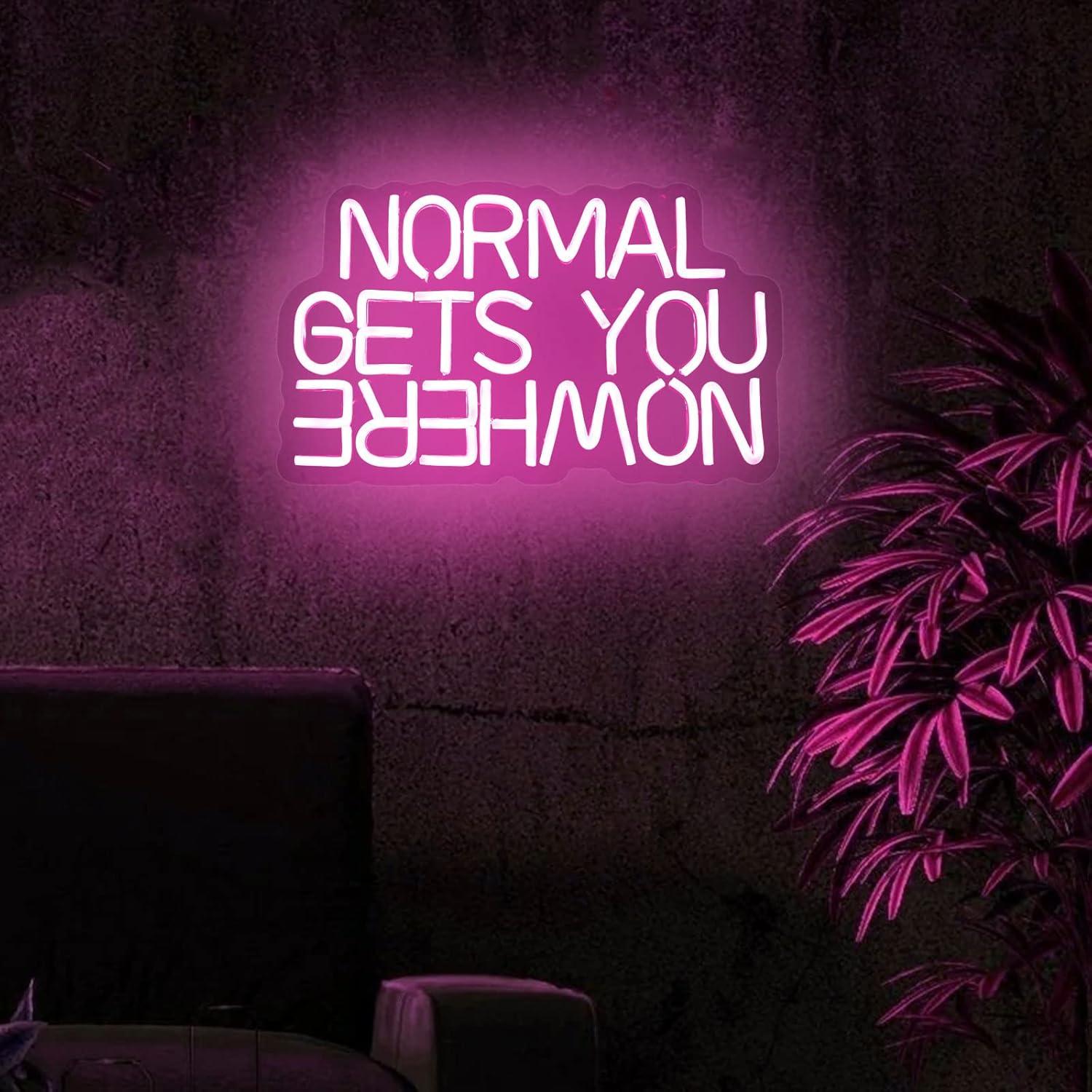Letrero de Neón Moodlion 'Normal Gets You Nowhere' 40x25 cm