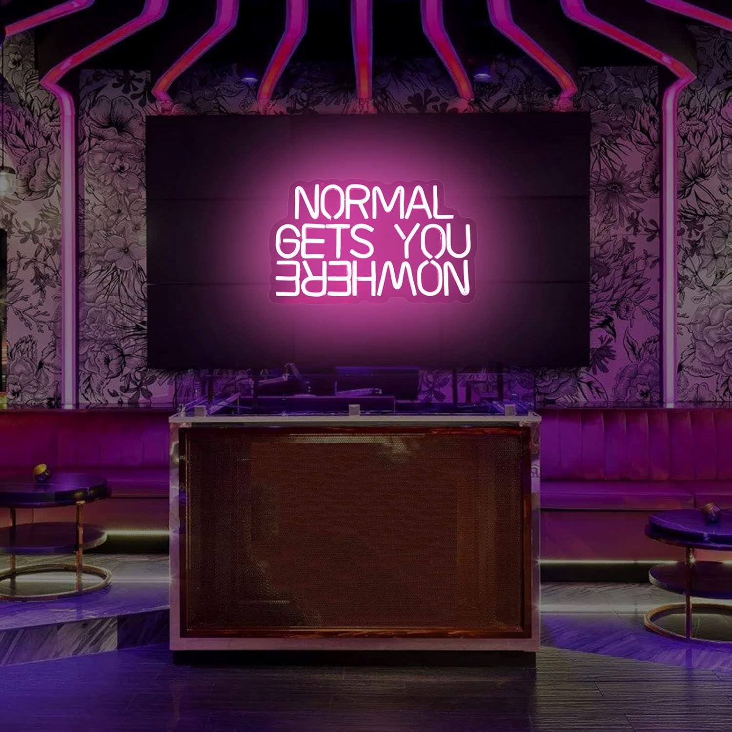 Letrero de Neón Moodlion 'Normal Gets You Nowhere' 40x25 cm