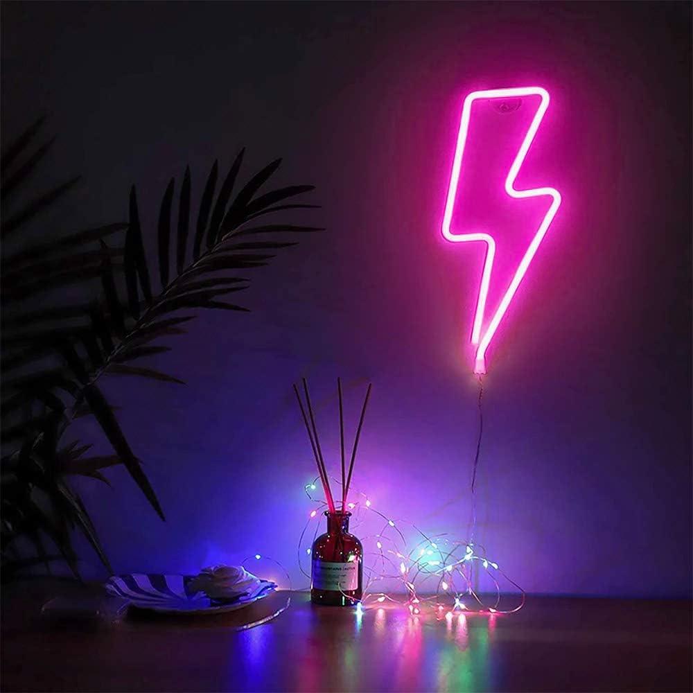 Luz Neon LED Rayo Rosa YouOKLight para Decoración de Pared