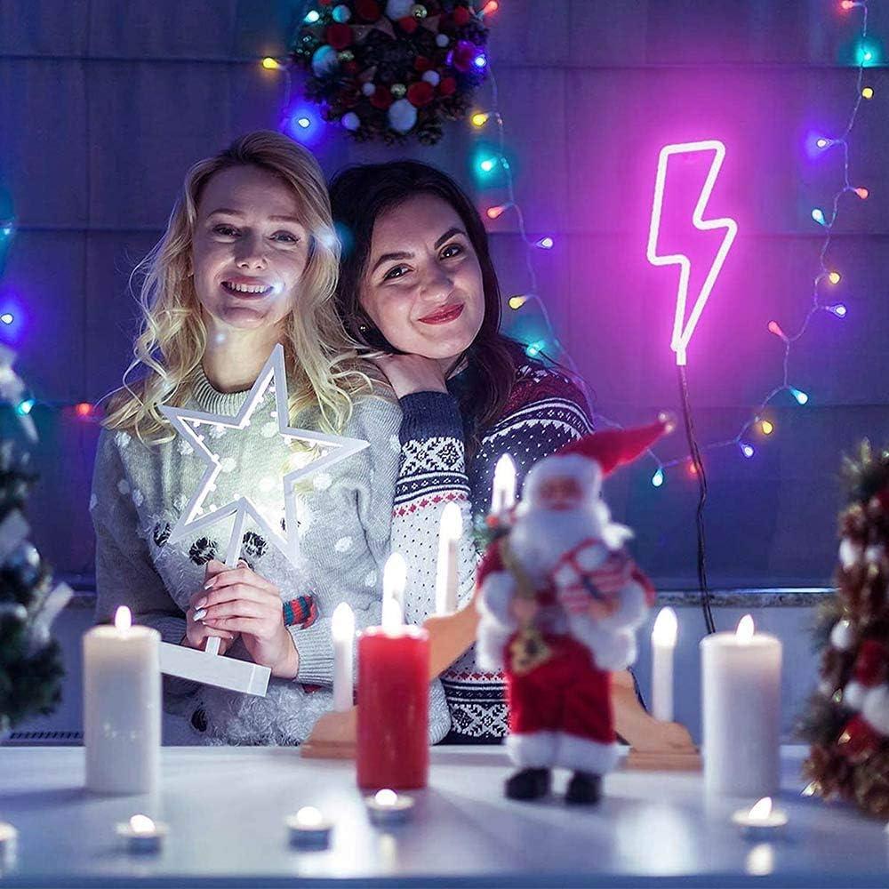 Luz Neon LED Rayo Rosa YouOKLight para Decoración de Pared