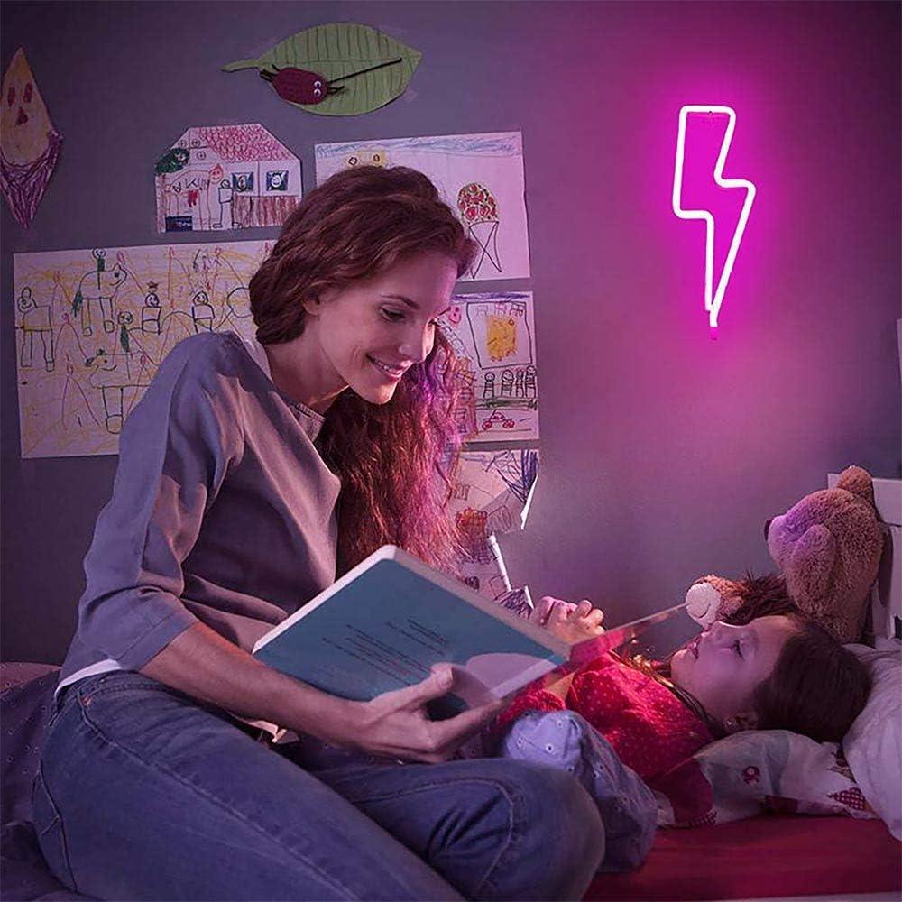 Luz Neon LED Rayo Rosa YouOKLight para Decoración de Pared