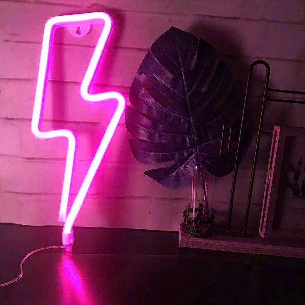 Luz Neon LED Rayo Rosa YouOKLight para Decoración de Pared