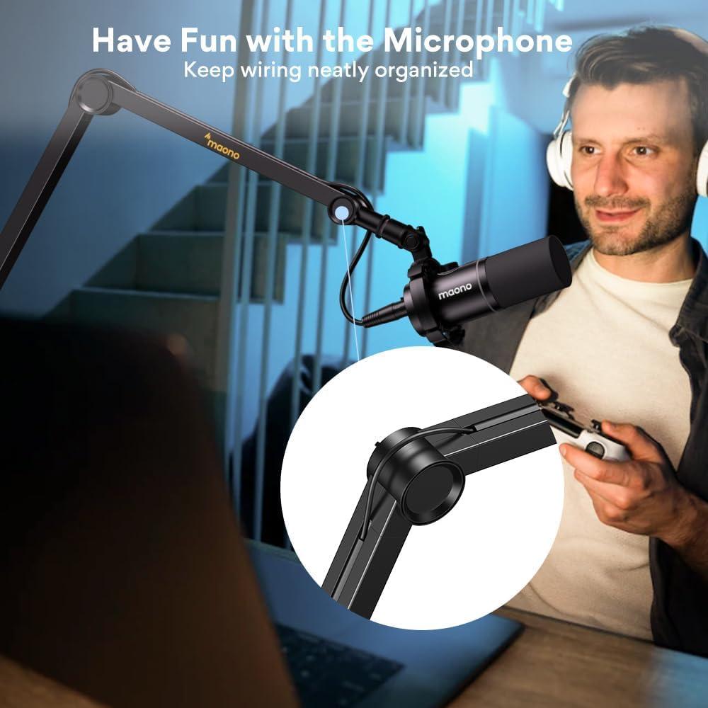 Brazo de Micrófono MAONO BA91 Ajustable para Podcast Negro