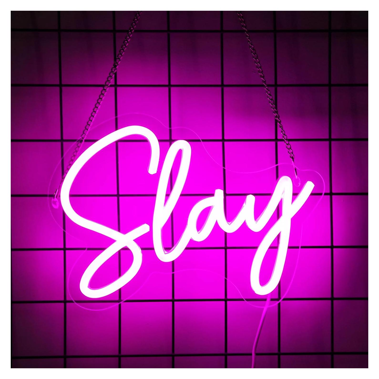 Letrero Neón LED Rosa 25.4x20.3 cm para Decoración USB