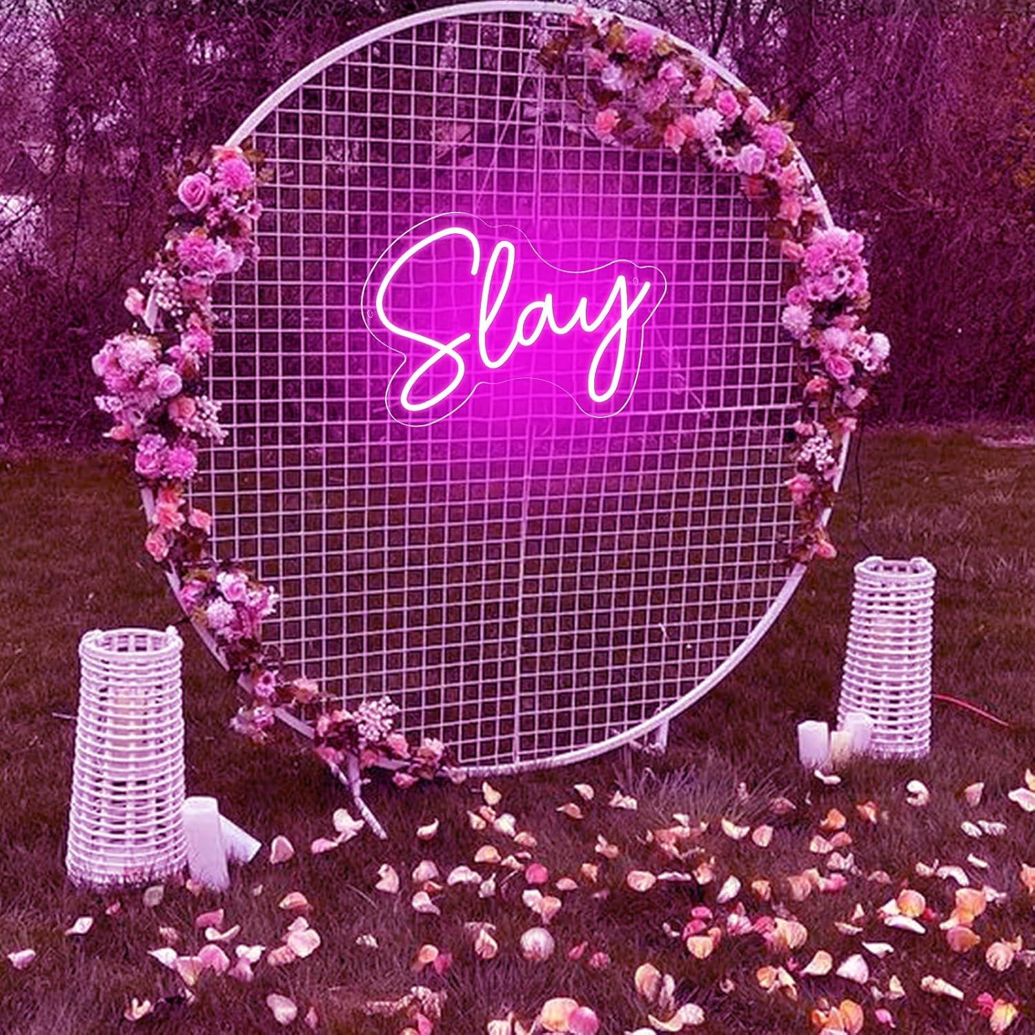 Letrero Neón LED Rosa 25.4x20.3 cm para Decoración USB