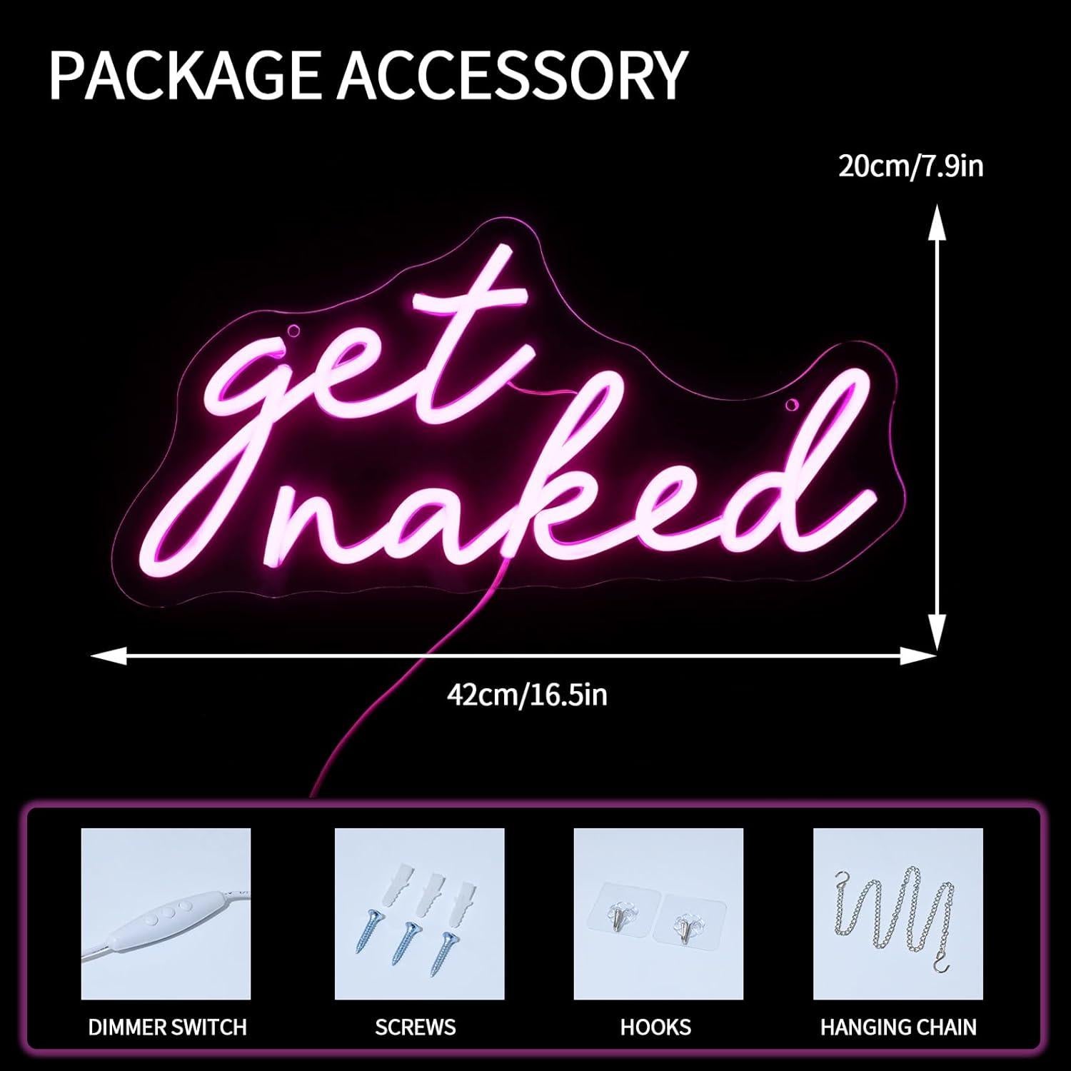 Luz de Neón LED Get Naked Regulable para Decoración