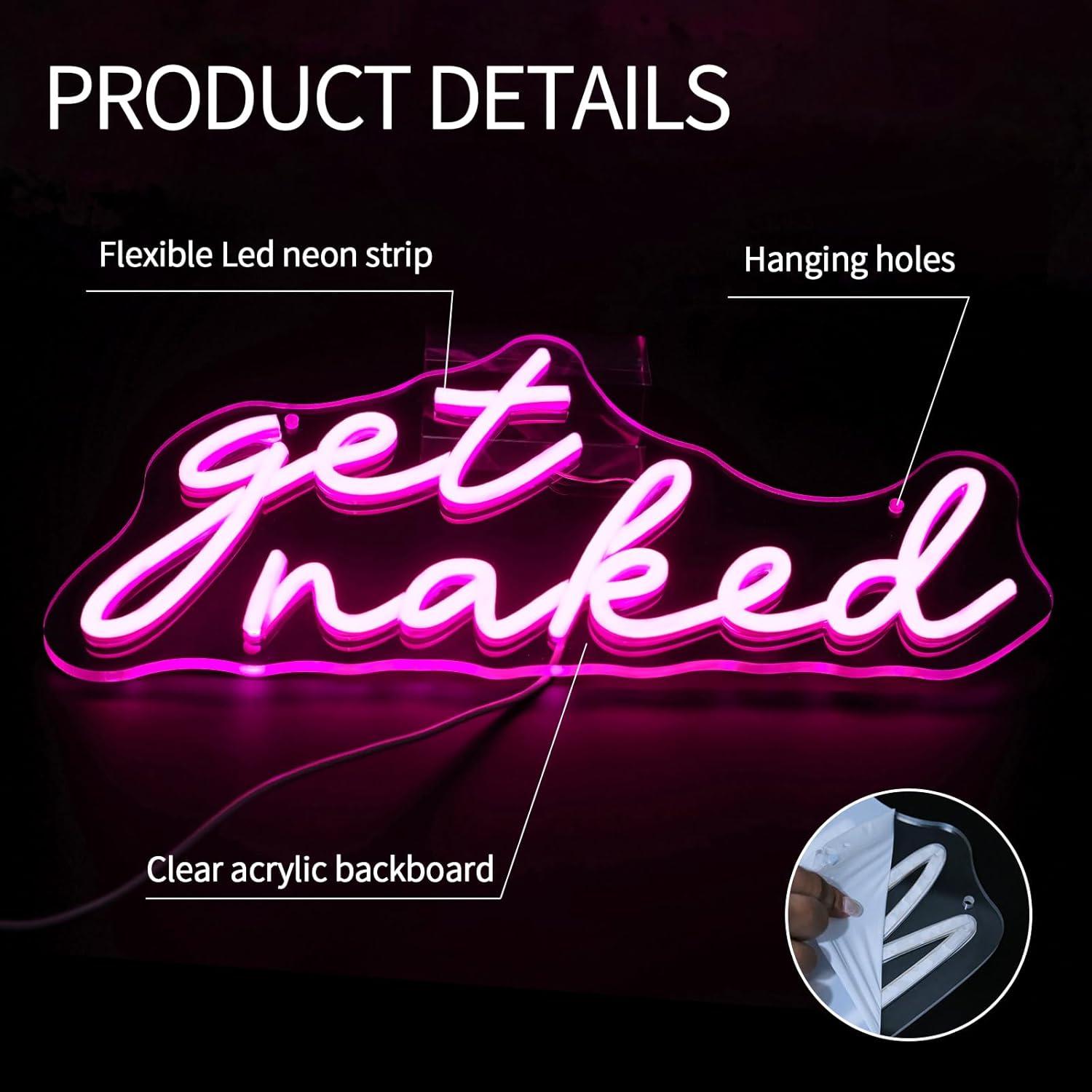 Luz de Neón LED Get Naked Regulable para Decoración