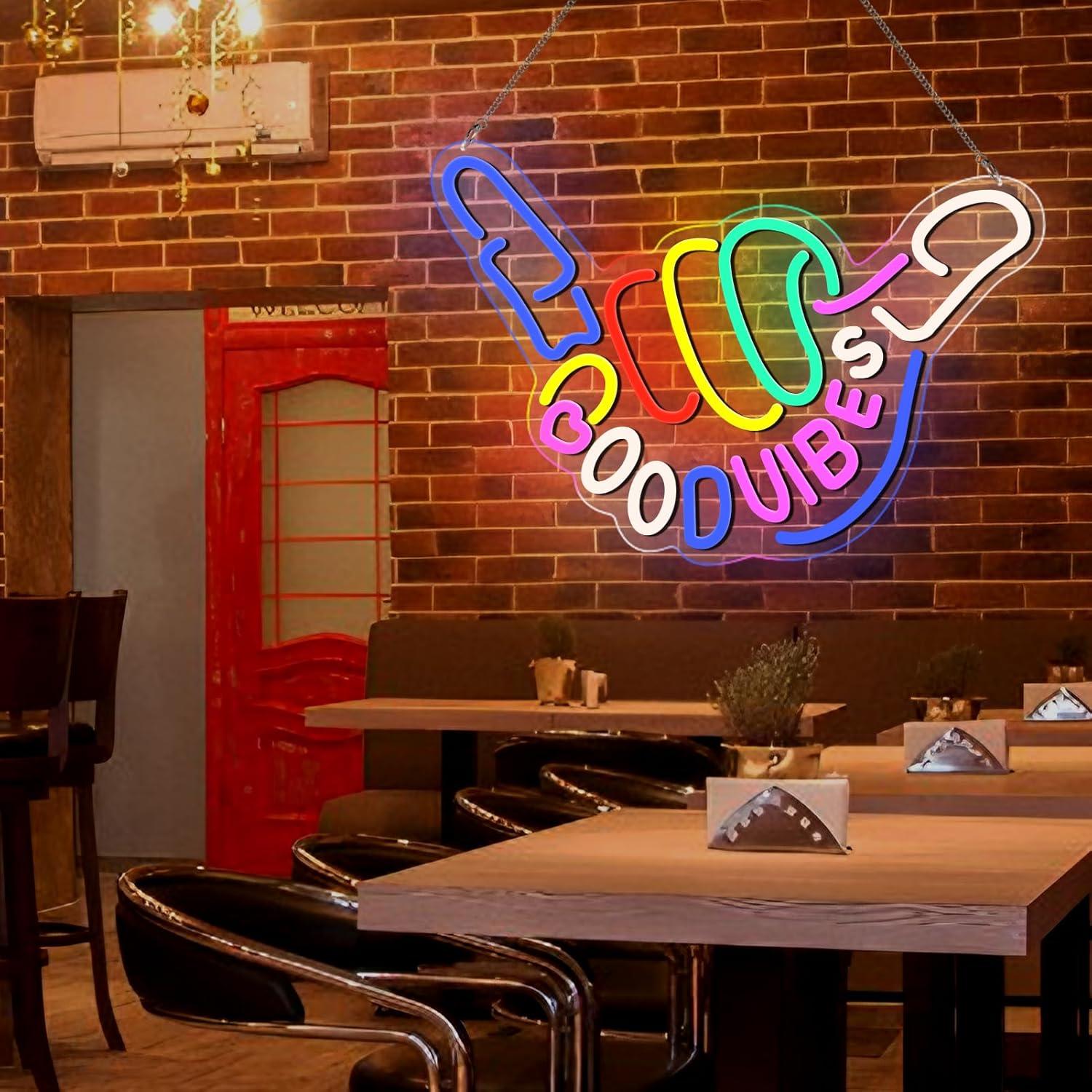 Letrero Neón Buenas Vibras Niubility 43x33cm USB Regulable