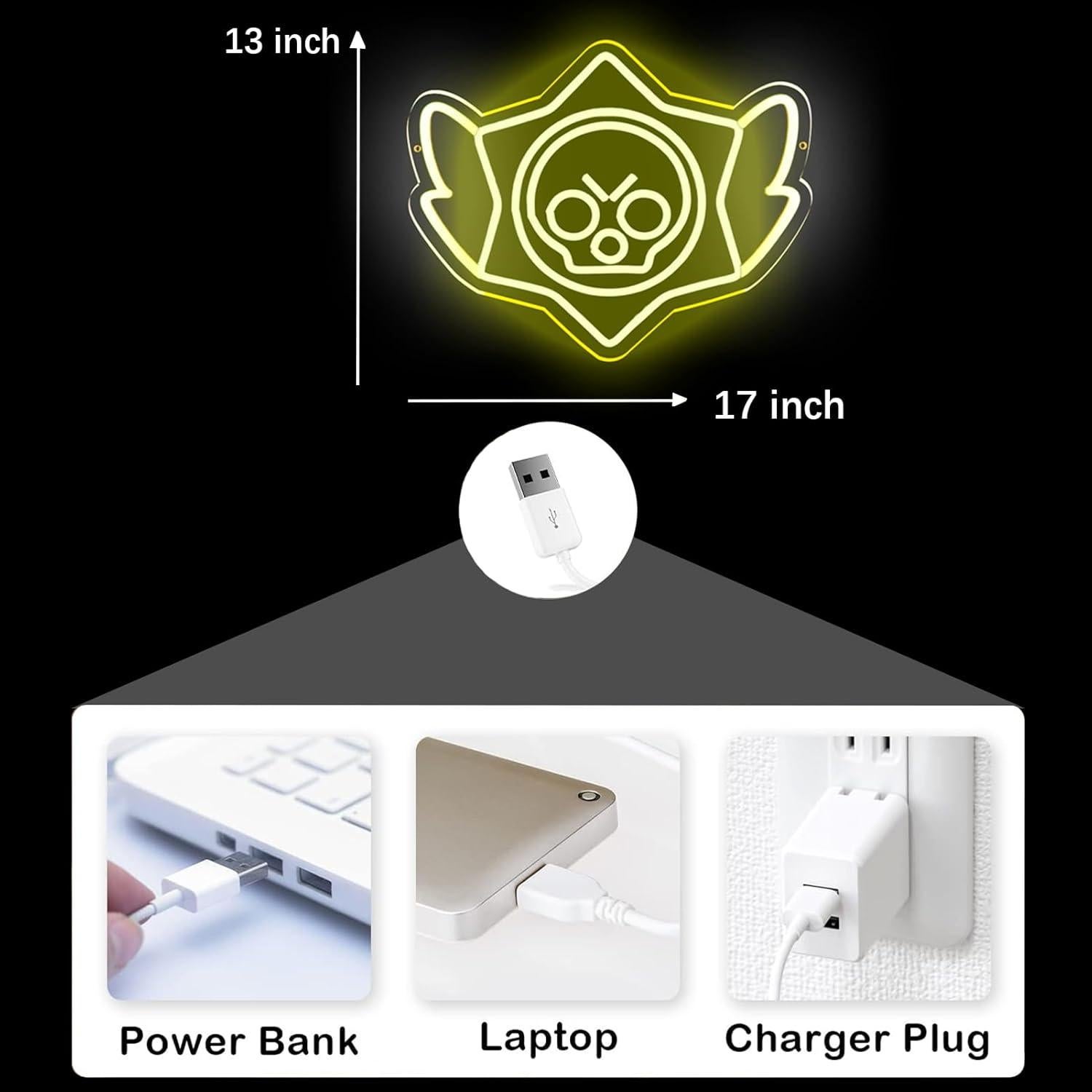 Luz de Neón LED Estrellas lmprintNook 43x33 cm Regulable