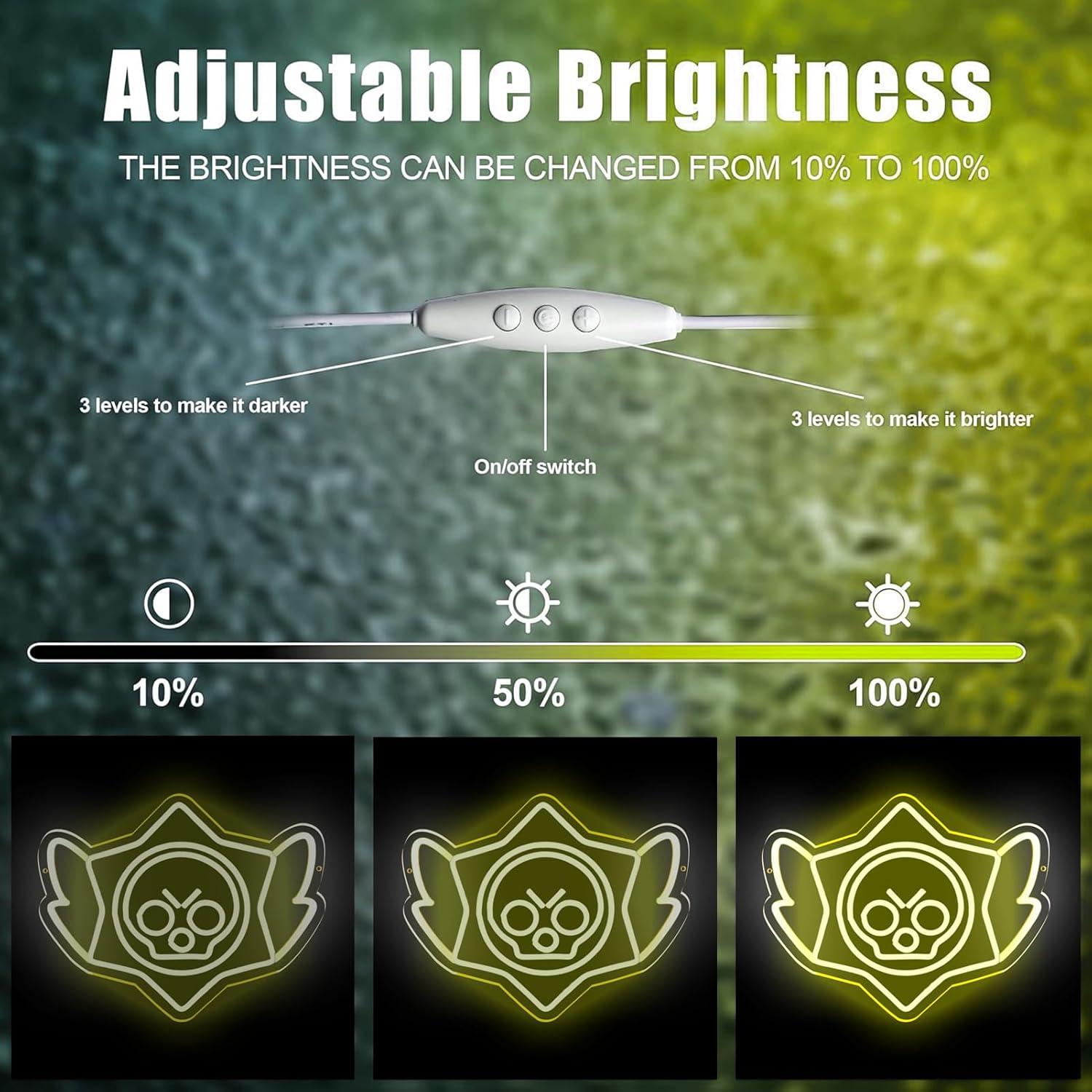 Luz de Neón LED Estrellas lmprintNook 43x33 cm Regulable