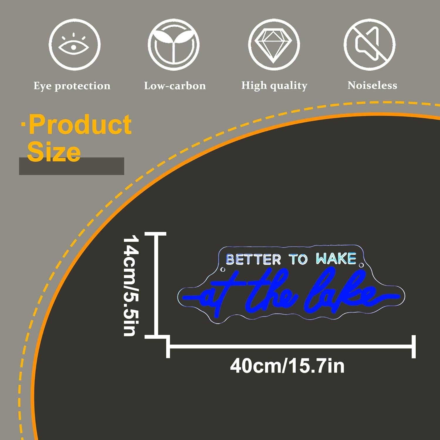 Letrero de Neón LED Regulable Allball 33x13cm Azul Lago