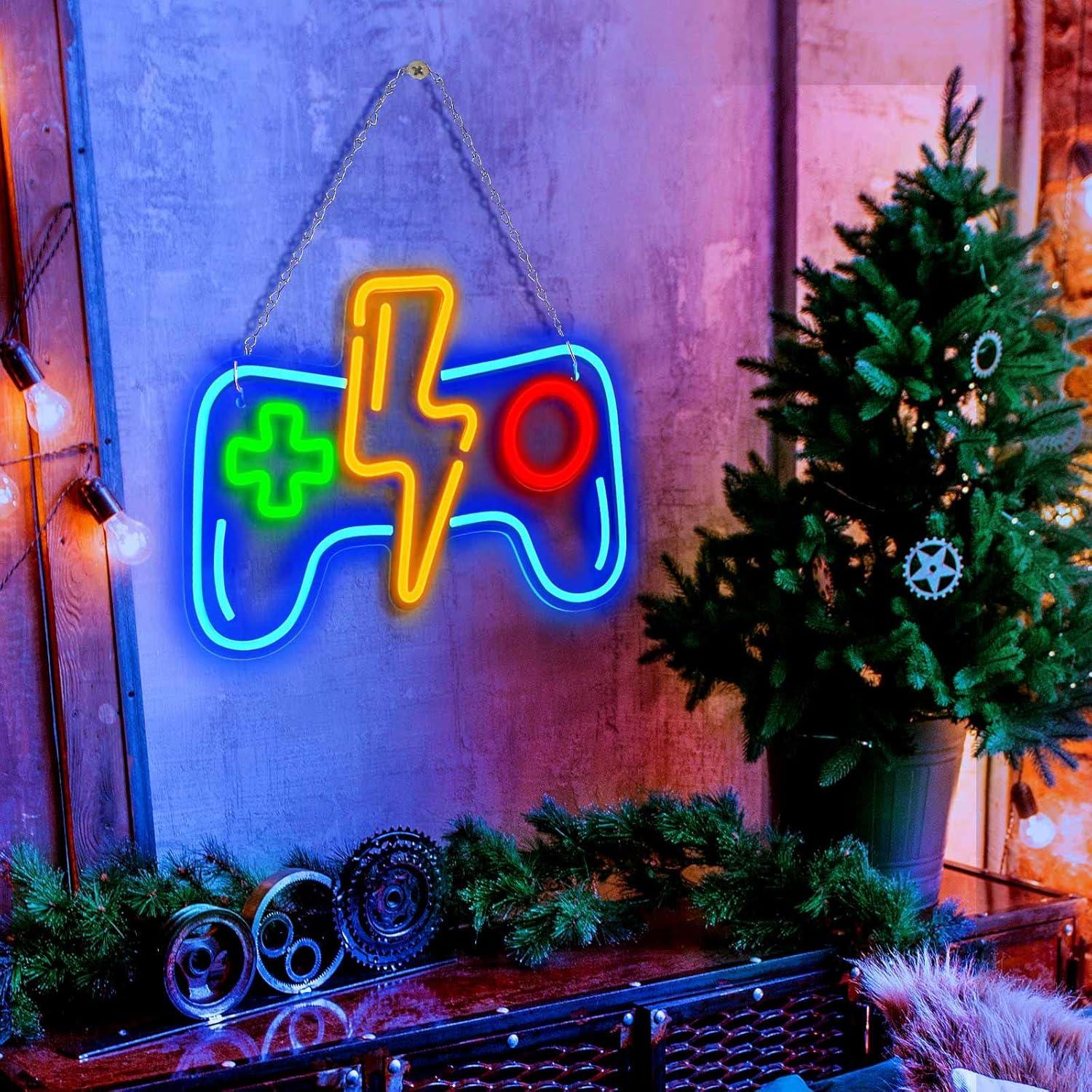 Luz Neon LED Ranslen Gamepad 40x26.7cm Decoración Gamer