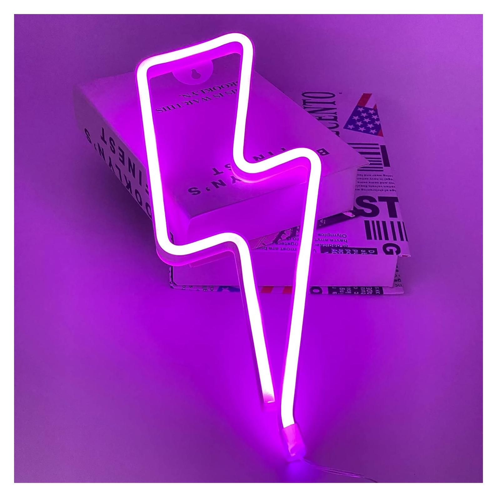 Luz de neón rayo Attivolife LED 27.9x14cm decoración hogar